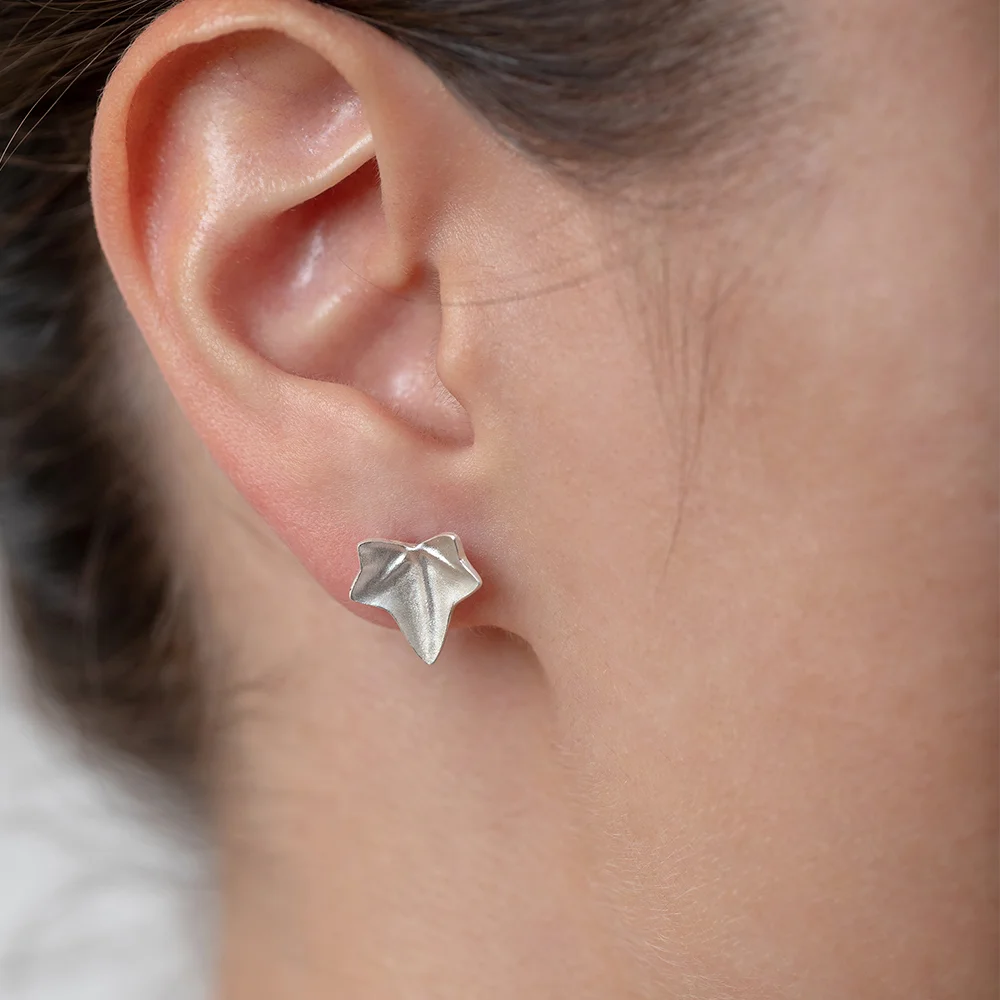 Ivy Ear Studs - Silver