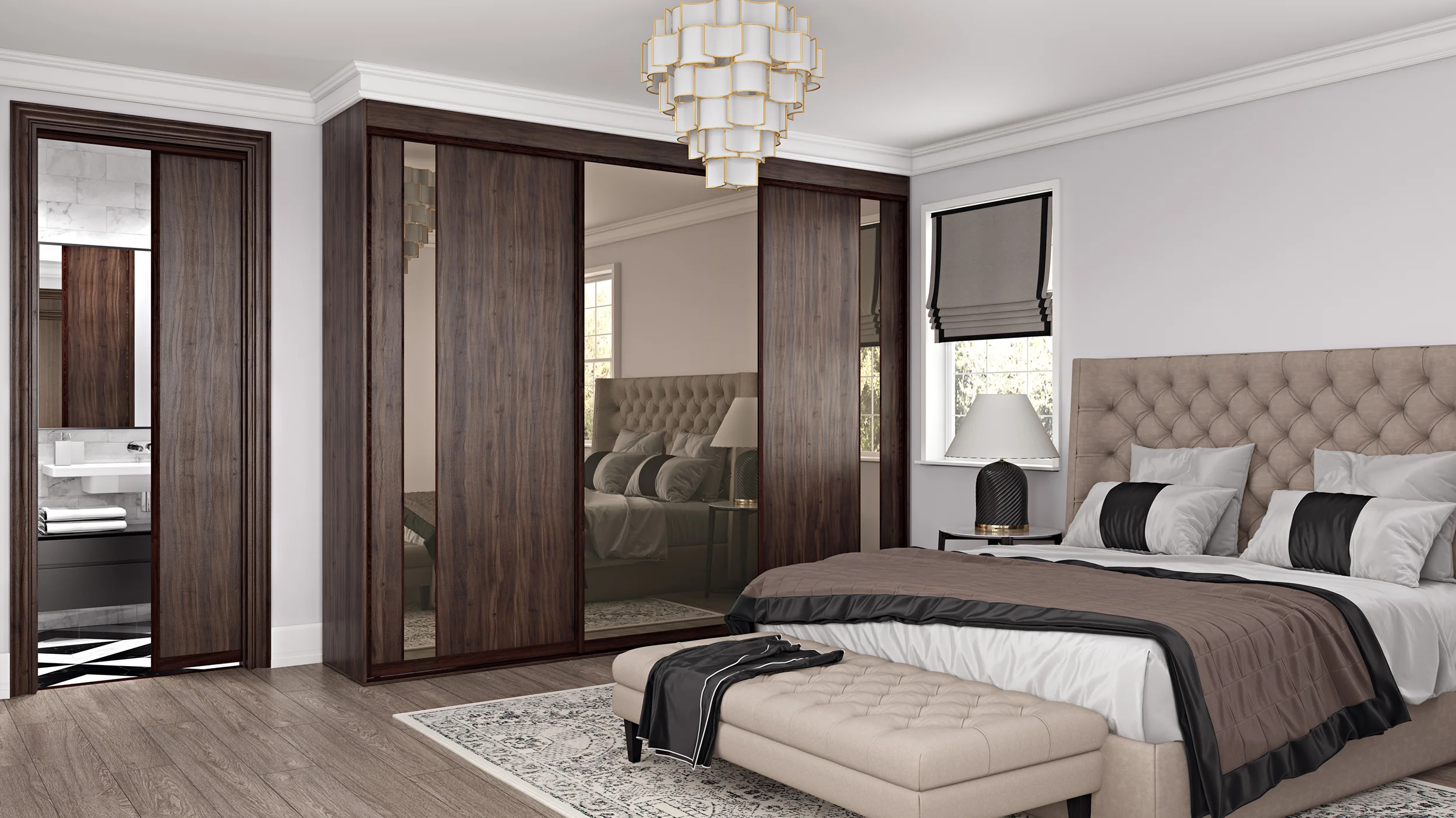 Both Simplicity and Tresana offer doors and components for use as room partitioning or pocket doors.