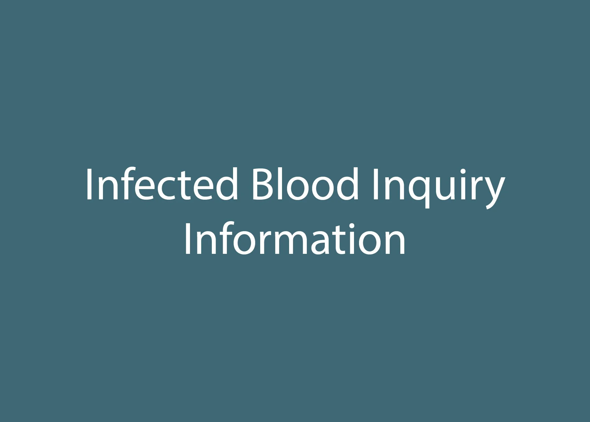 Infected Blood Inquiry Final Report