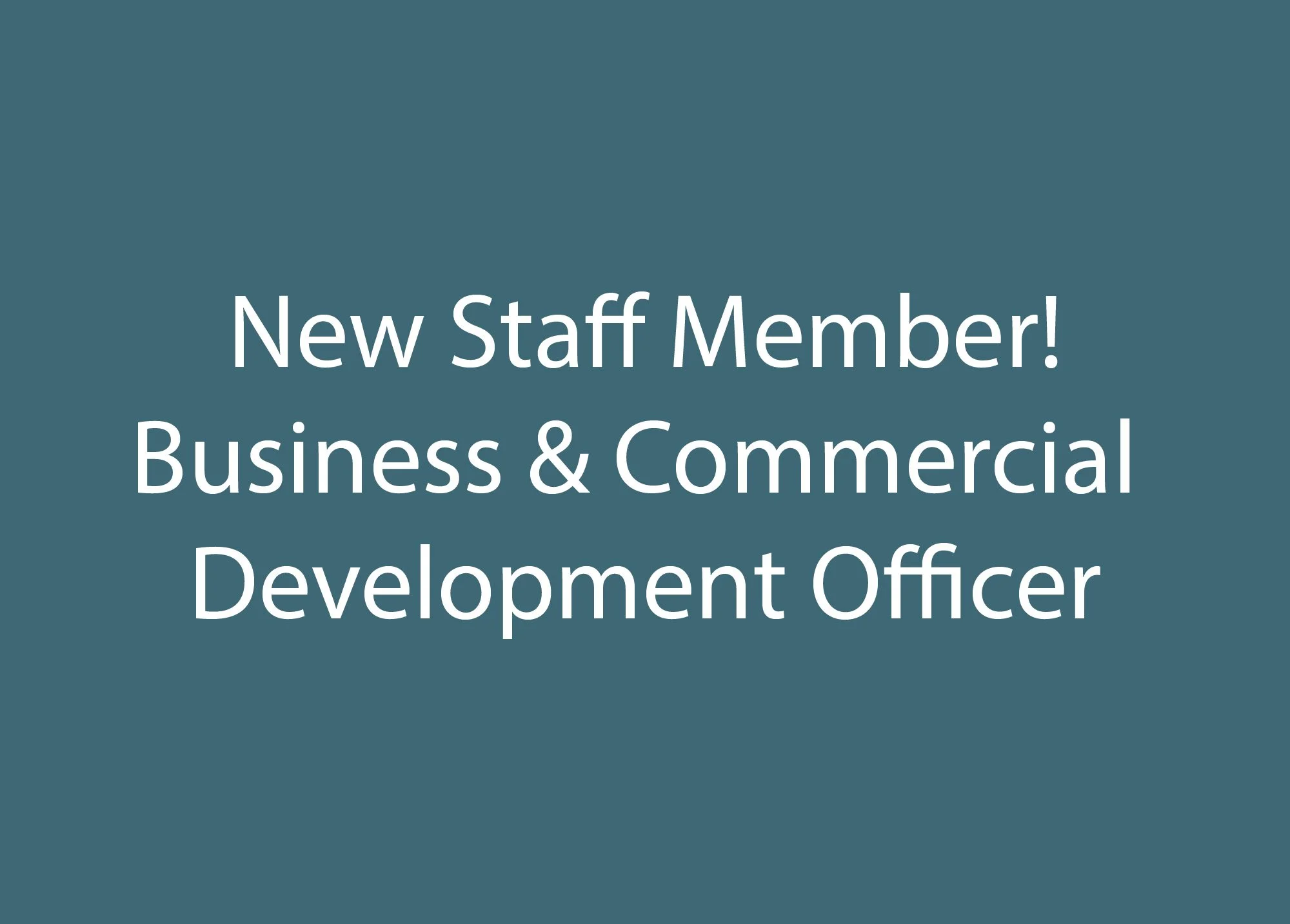 New Staff Member!