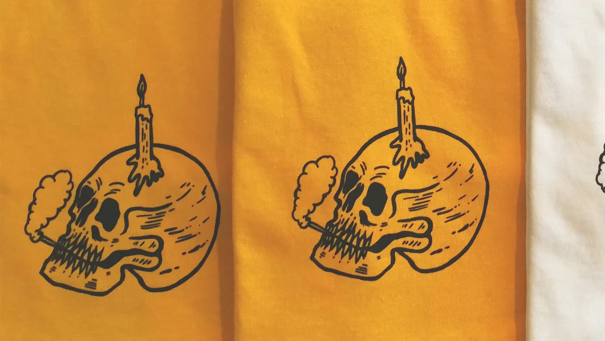 Our first T-shirt design, “I Used to be cool”
