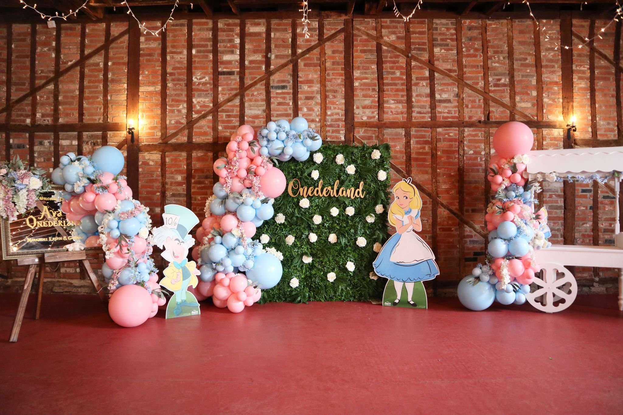 Alice in Onederland Wonderland Girl's 1st First Birthday Mad