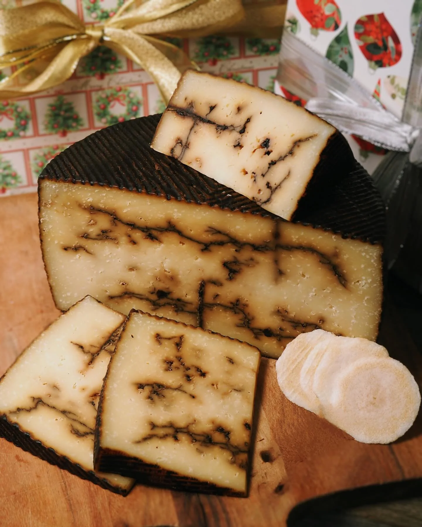 On the third day of Cheesemas, my cheesemonger gave to me...

Sheep Cheese marbled with Black Garlic 🧄

This 5-month aged sheep&rsquo;s milk cheese is blended with Spanish black garlic for a flavour that&rsquo;s deep, savoury and balanced. Expect su