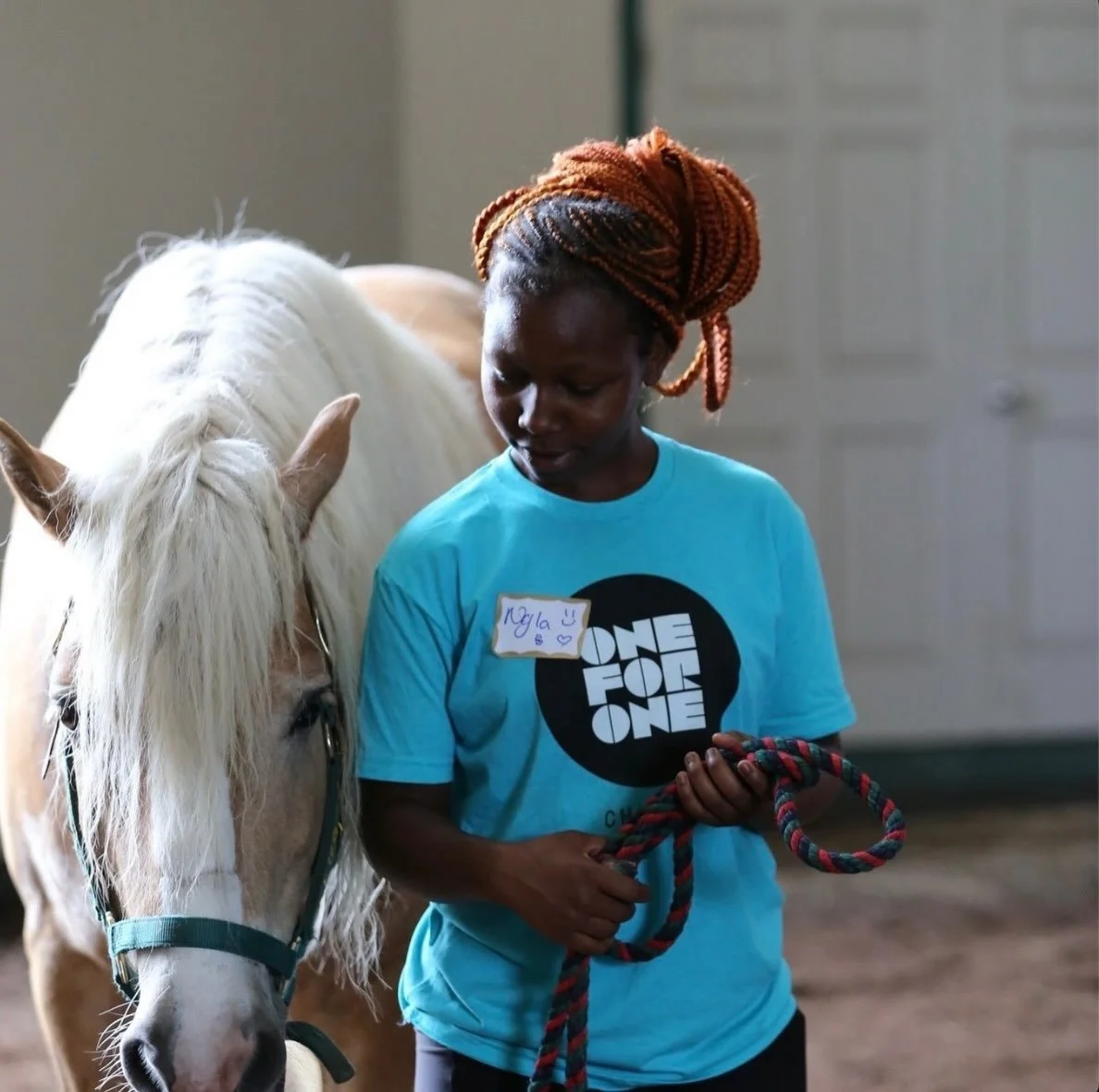 We&rsquo;re grateful for our partnership with Walk On Farm and Ears Up Leadership, where our interns have the opportunity to experience the power of equine therapy as part of their journey at One For One Chicago. 🐴 Through these meaningful sessions,