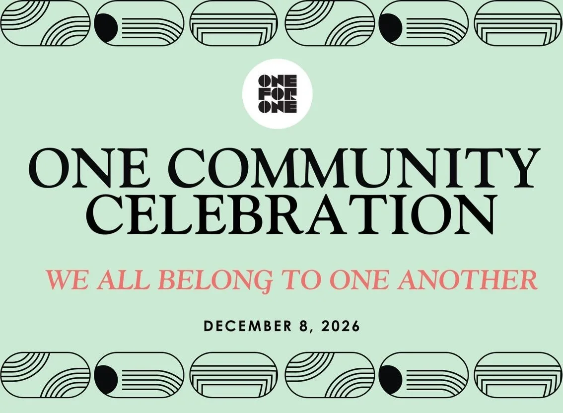 Please mark your calendars for One For One Chicago&rsquo;s annual fundraiser!

On Tuesday, December 8, join us for our ONE Community Celebration, an evening of cocktails, dinner and celebration, with a program shaped by the young people and alumni at