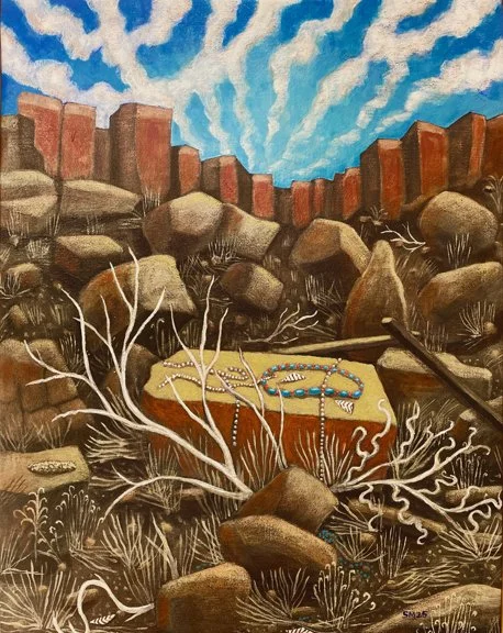 The Stash, 26" X 20",Acrylic on Canvas, 2025, In the collection of Mady and rob Kimmich (Copy)