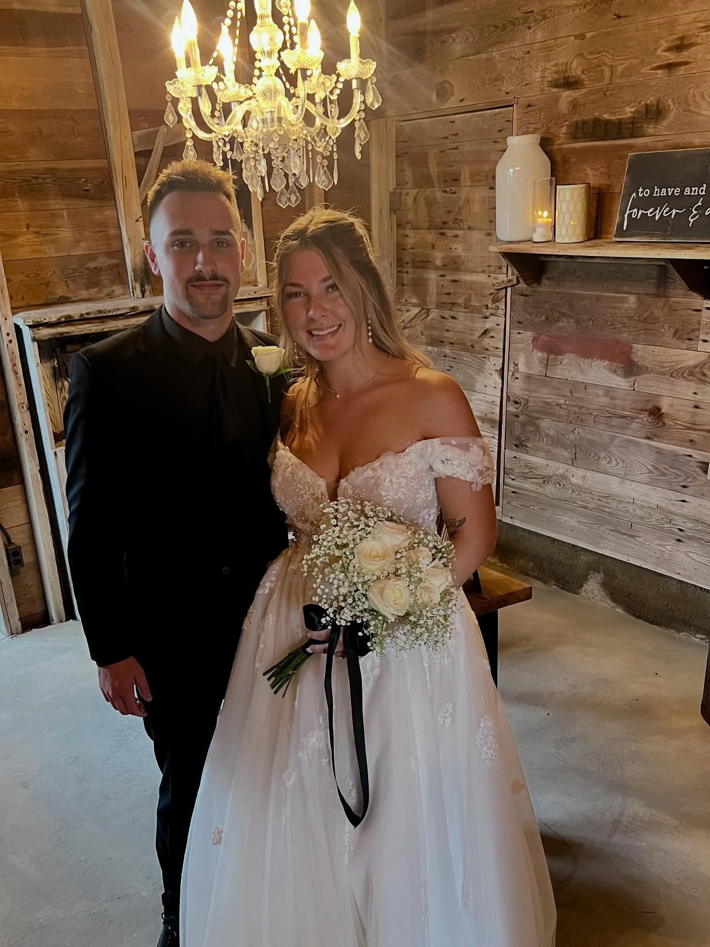 Congratulations to Mr. &amp; Mrs. Van Horn! Such a special day for you both and loved your personalized book your sister made for you. Wishing you many year of happiness #thebarnonboundary #barnwedding #barnweddingvenue #2025bride