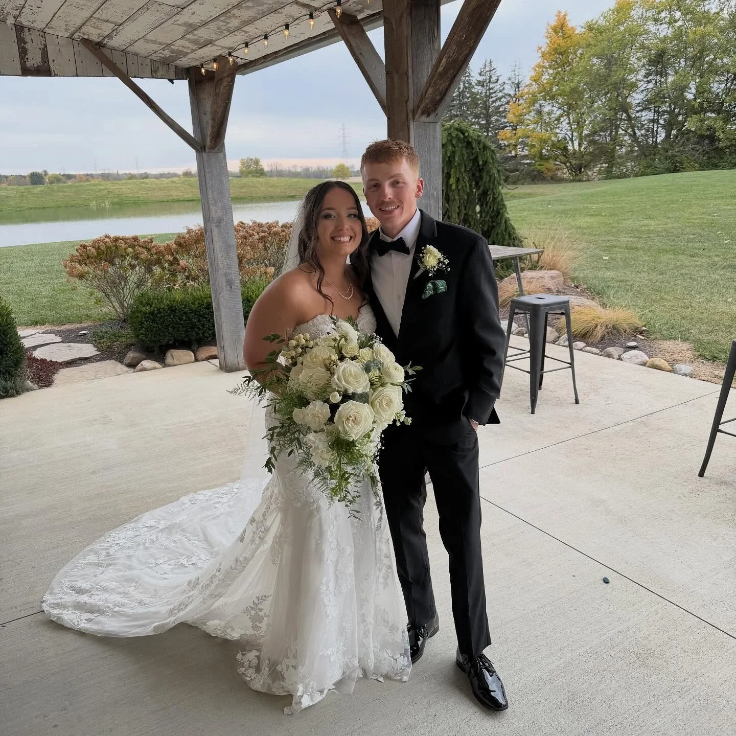 Congratulations to Mr. &amp; Mrs. Lephart! I loved this group prior to the wedding ceremony, all asking for tissues. We all could feel the love today. #thebarnonboundary #barnwedding #indiana #fallweddings