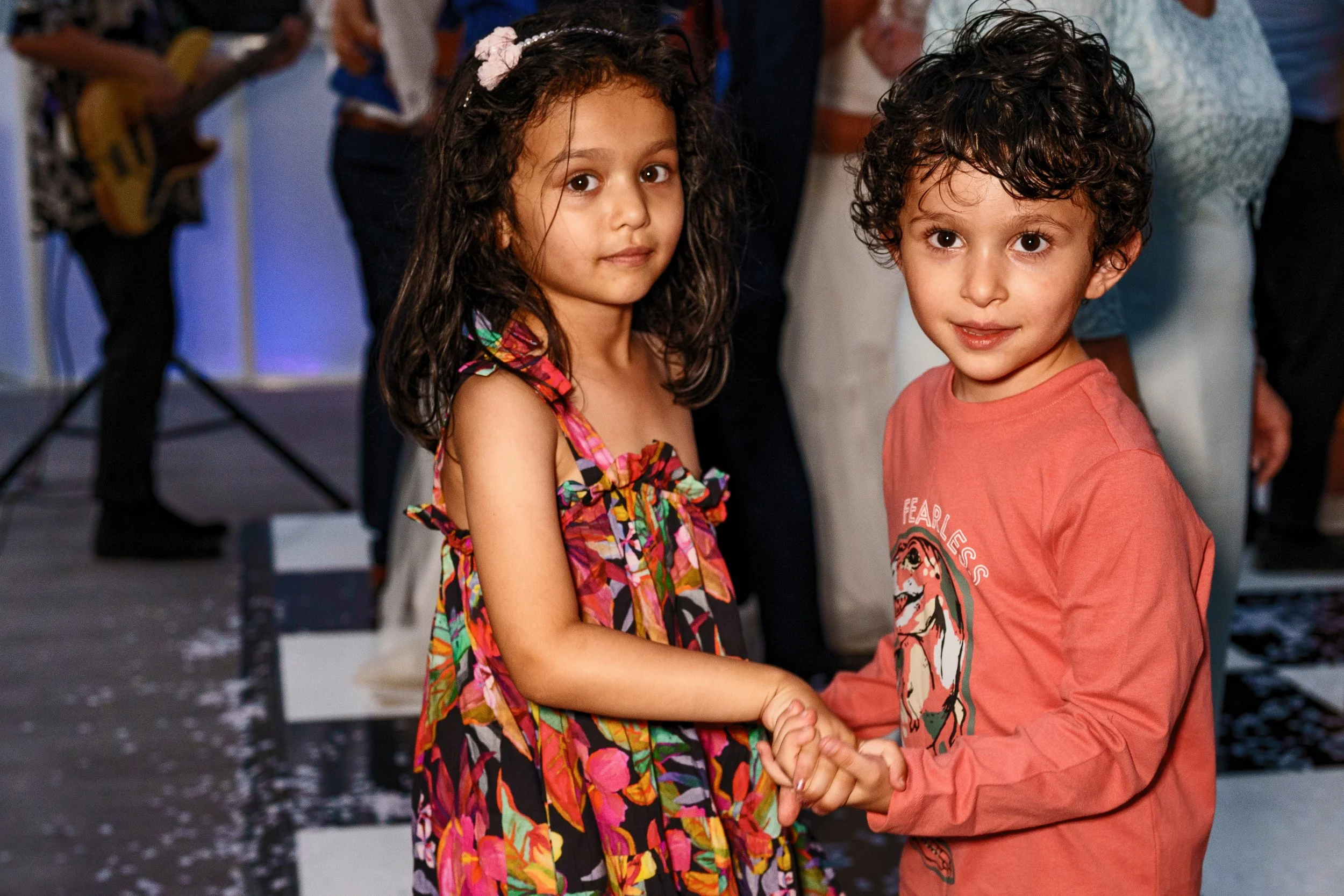Children dancing at a wedding reception