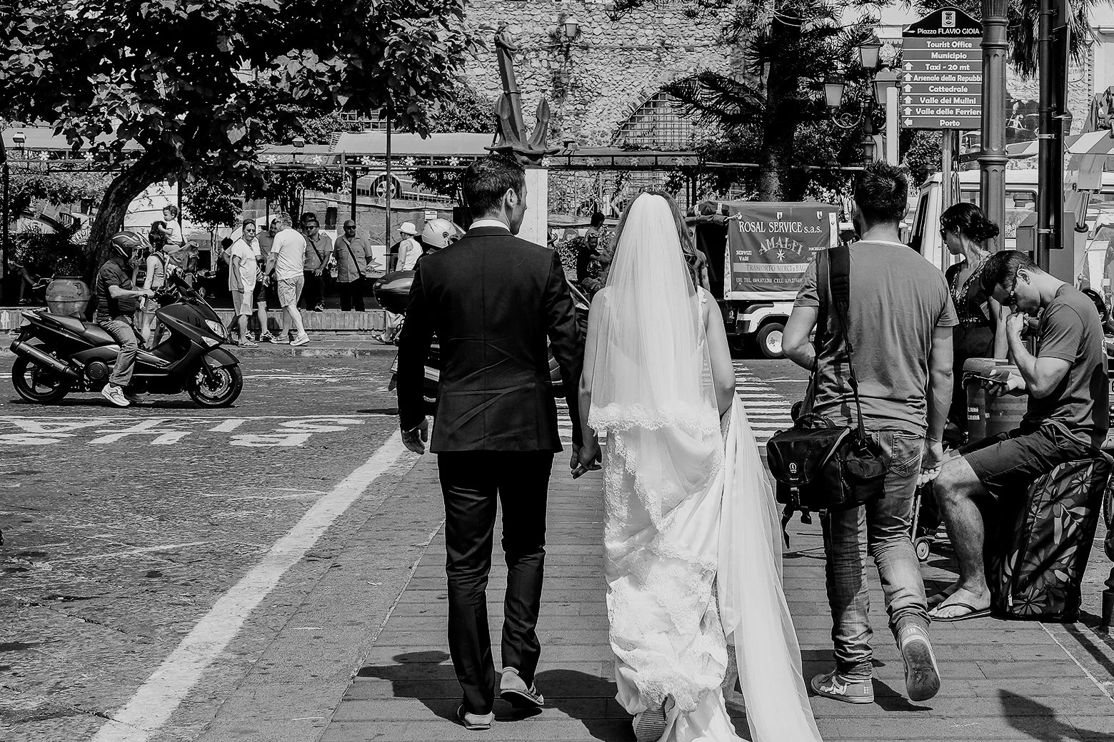 Couple photographed in a candid documentary style at an overseas destination wedding