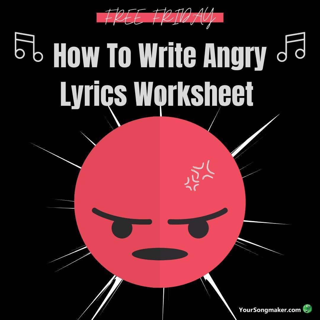 Music can convey and ignite emotions within, such as anger. If you have an idea for an &quot;angry&quot; song, then check out our blog post and get our angry lyrics worksheet today! 

Get the free digital download by clicking the link below:
https://