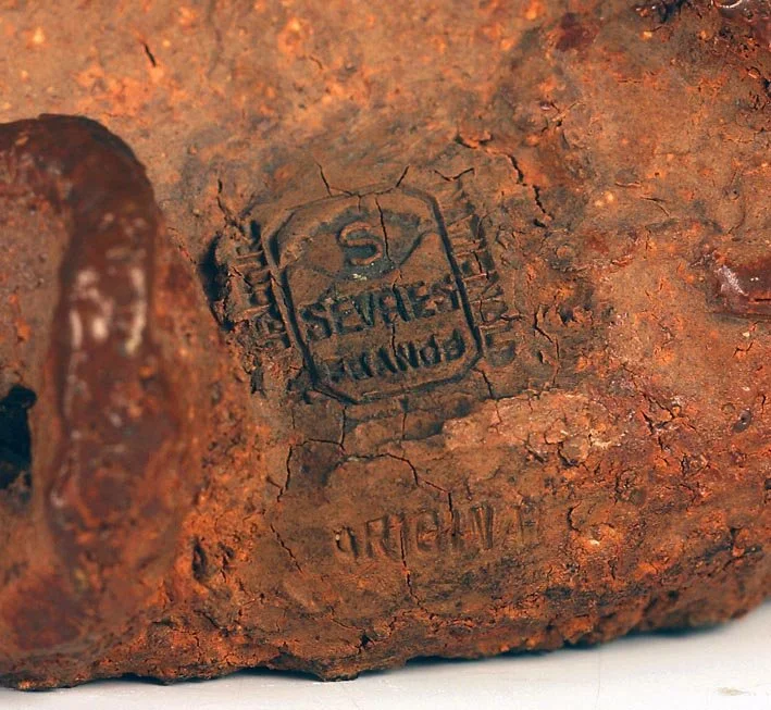 Meheut Mathurin signature sculpture gres sevres. Meheut henriot quimper