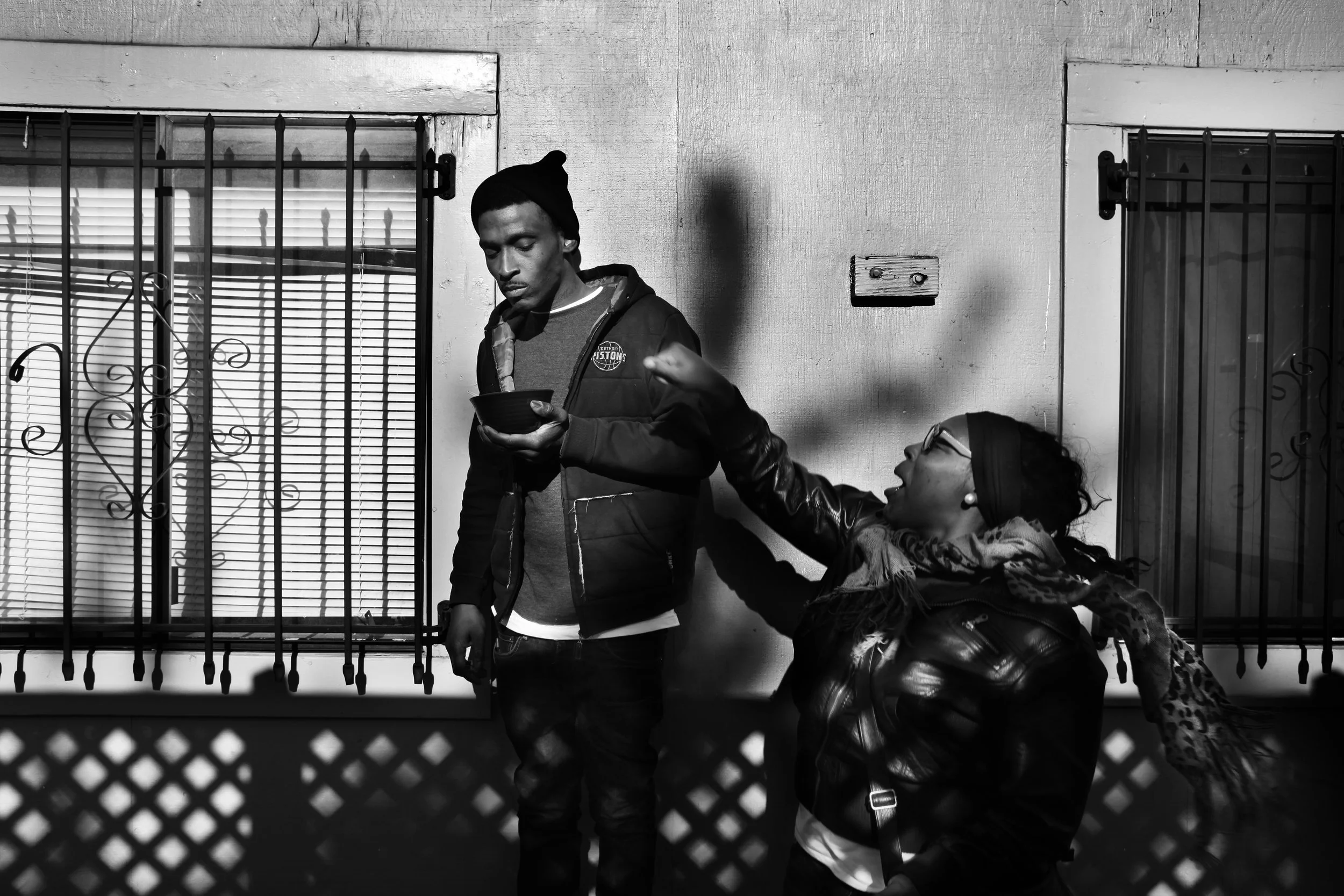  Shanona and Jamesha during an argument at the rehab center. 