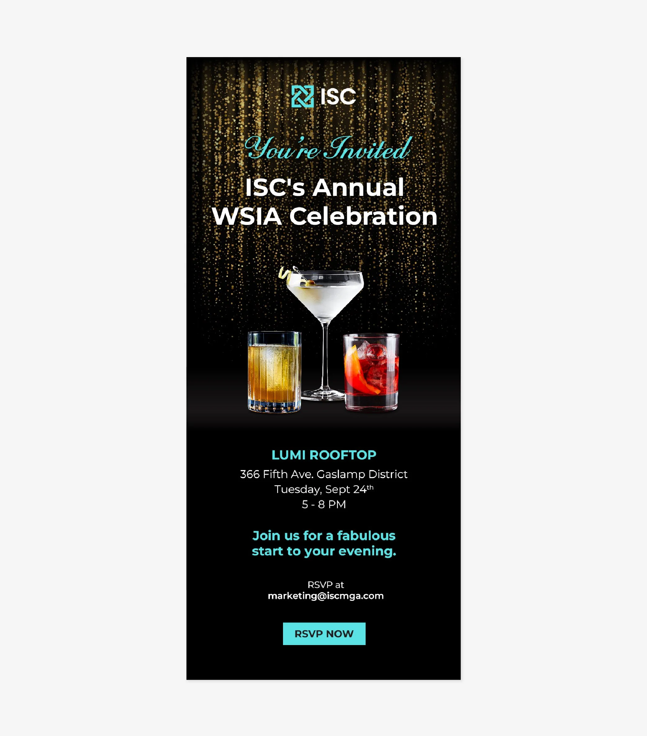  Invite to brokers for a happy hour post event 