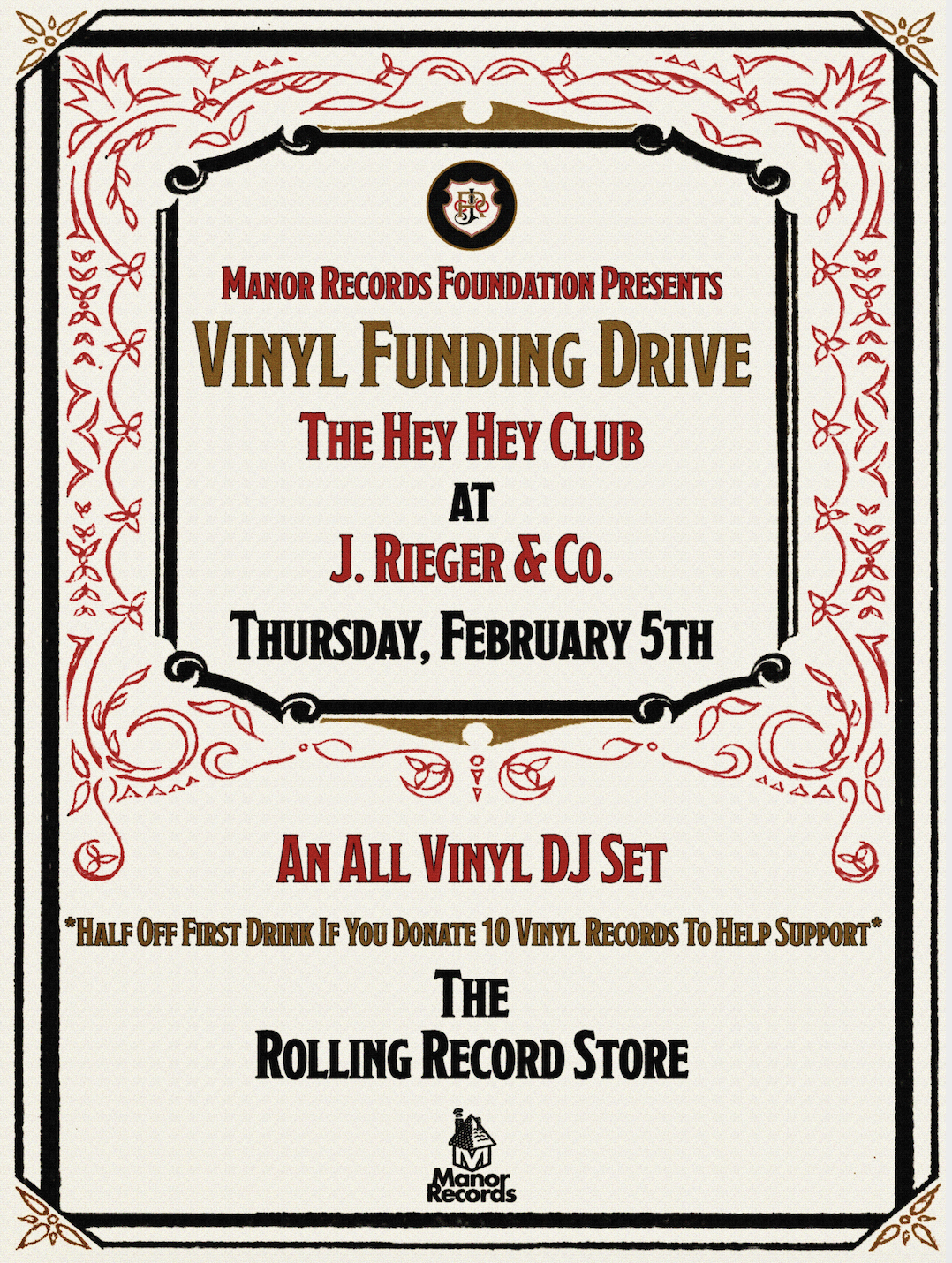 Manor Records Vinyl Funding Drive