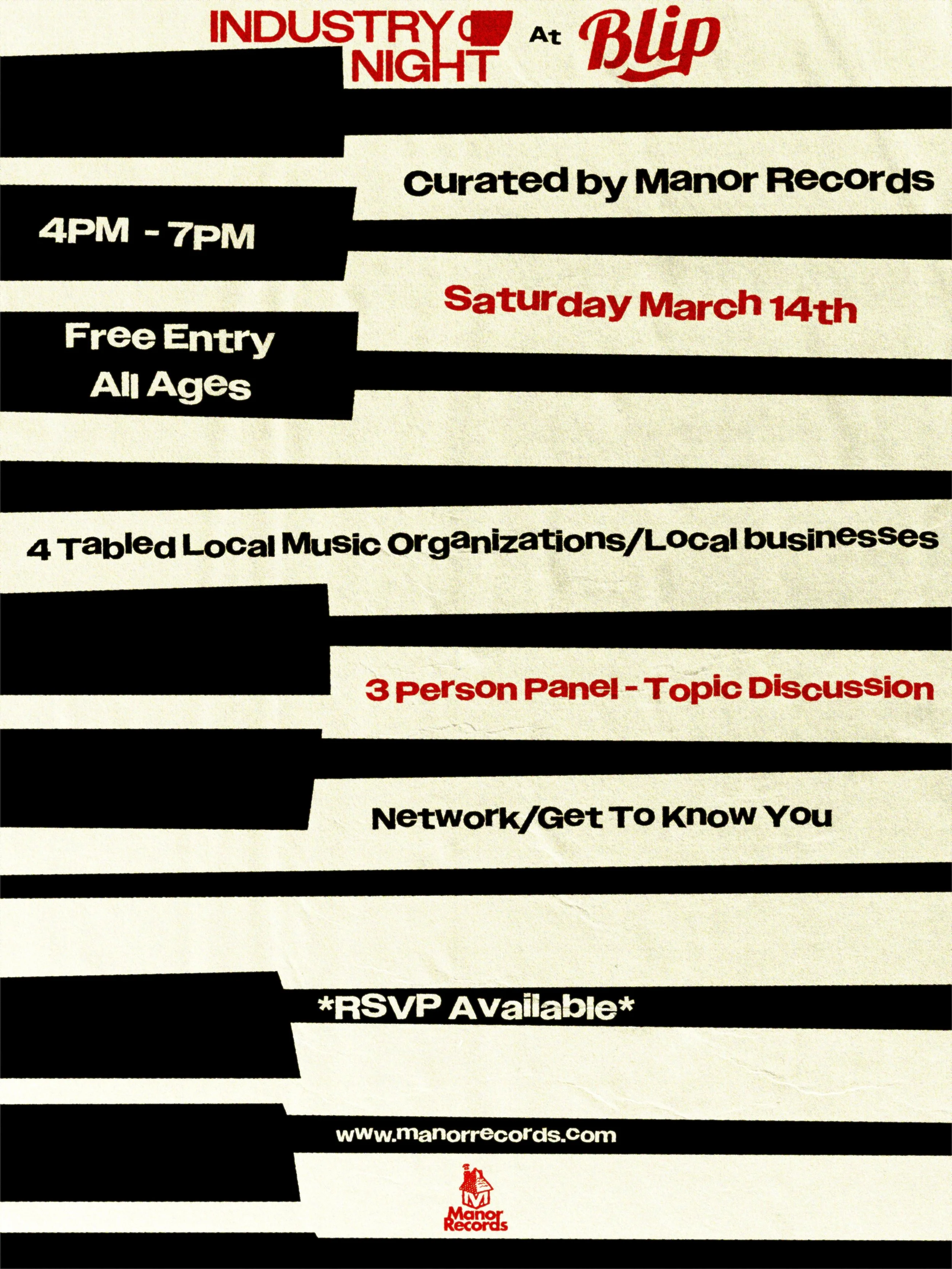 Manor Records Music Industry Night