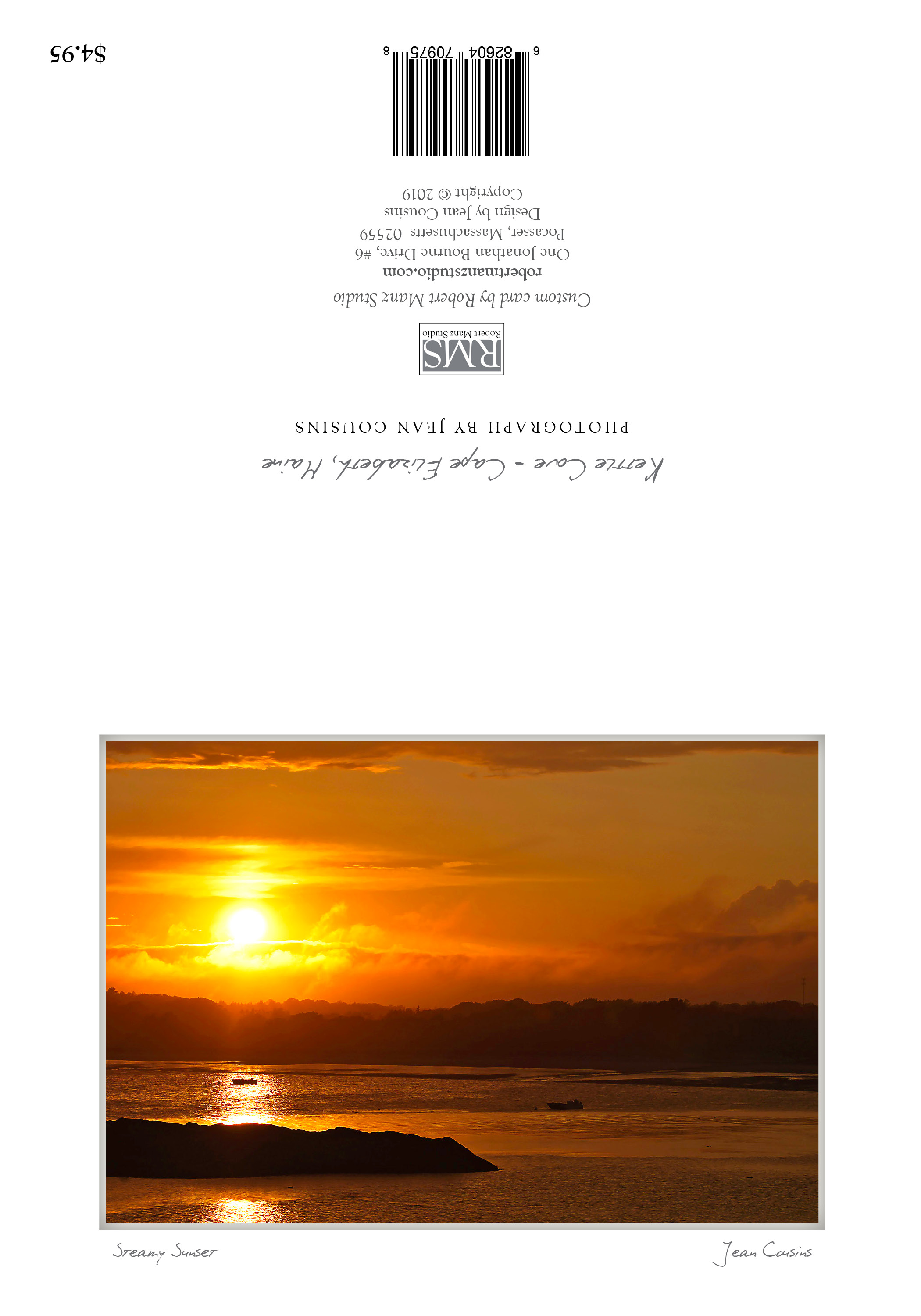 "Steamy Sunset" by Jean Cousins; Cape Elizabeth, Maine