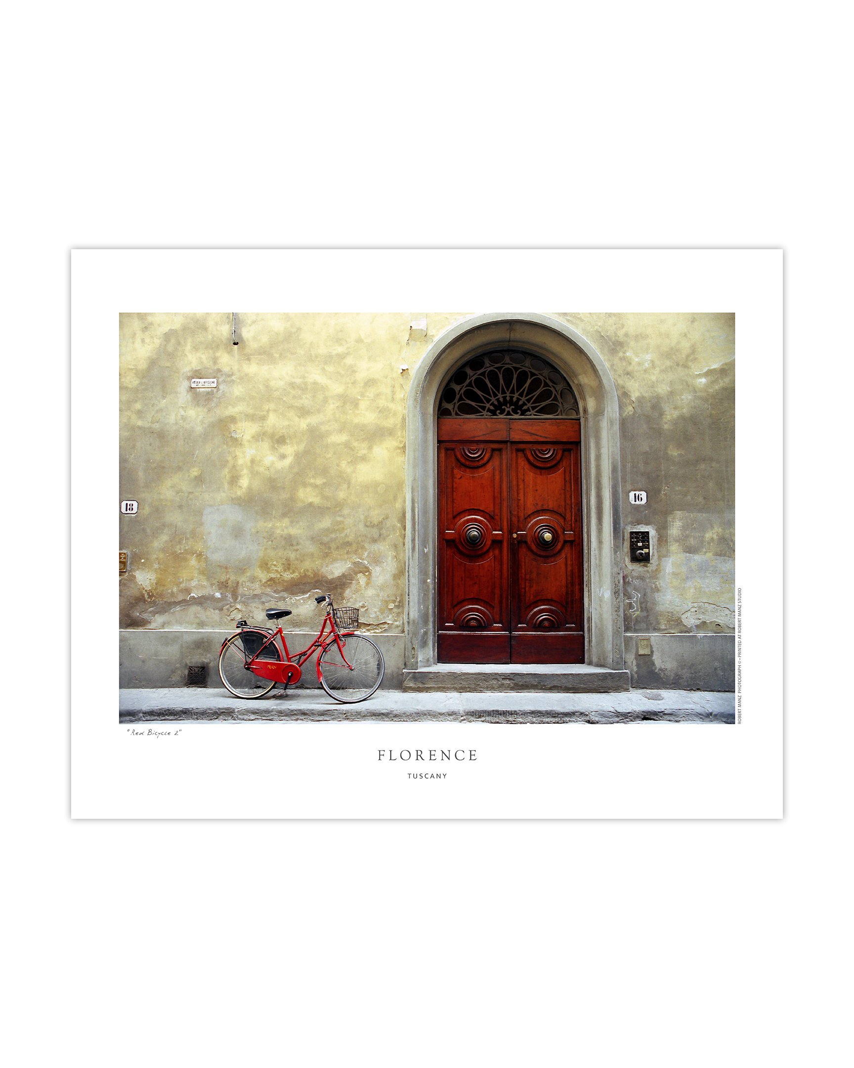 Red Bicycle 2, by Robert Manz - Digital Download - 11x14 Print