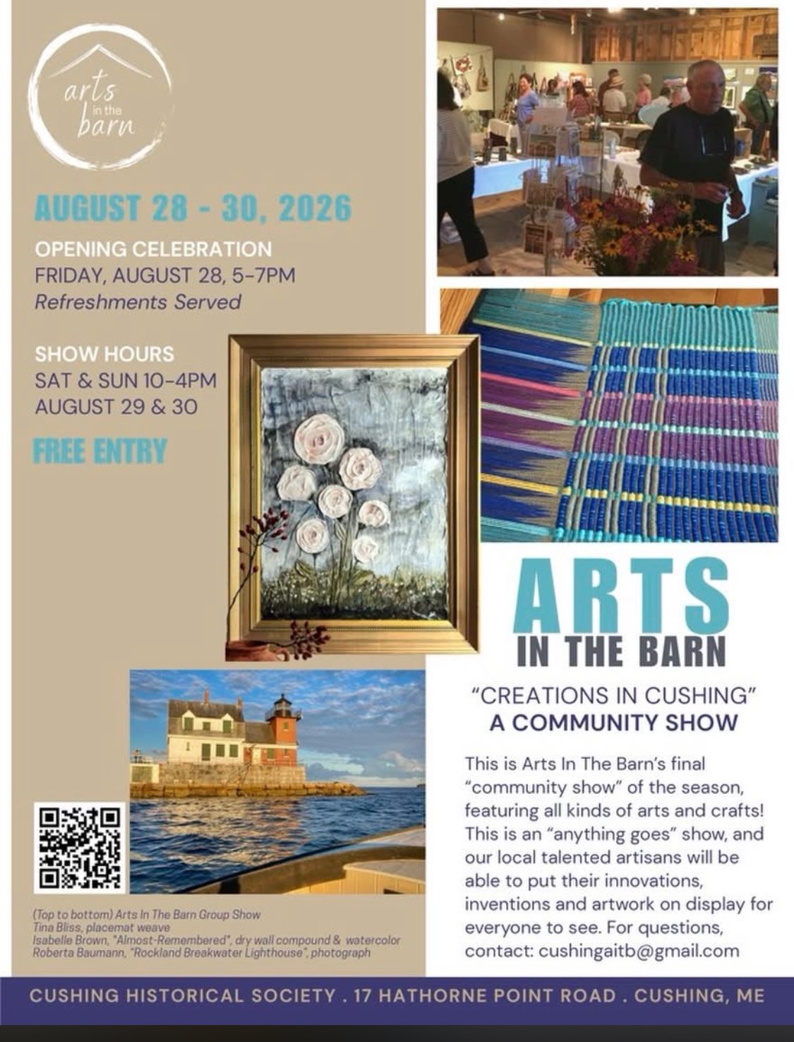 Anne Brown at Arts in the Barn, Cushing