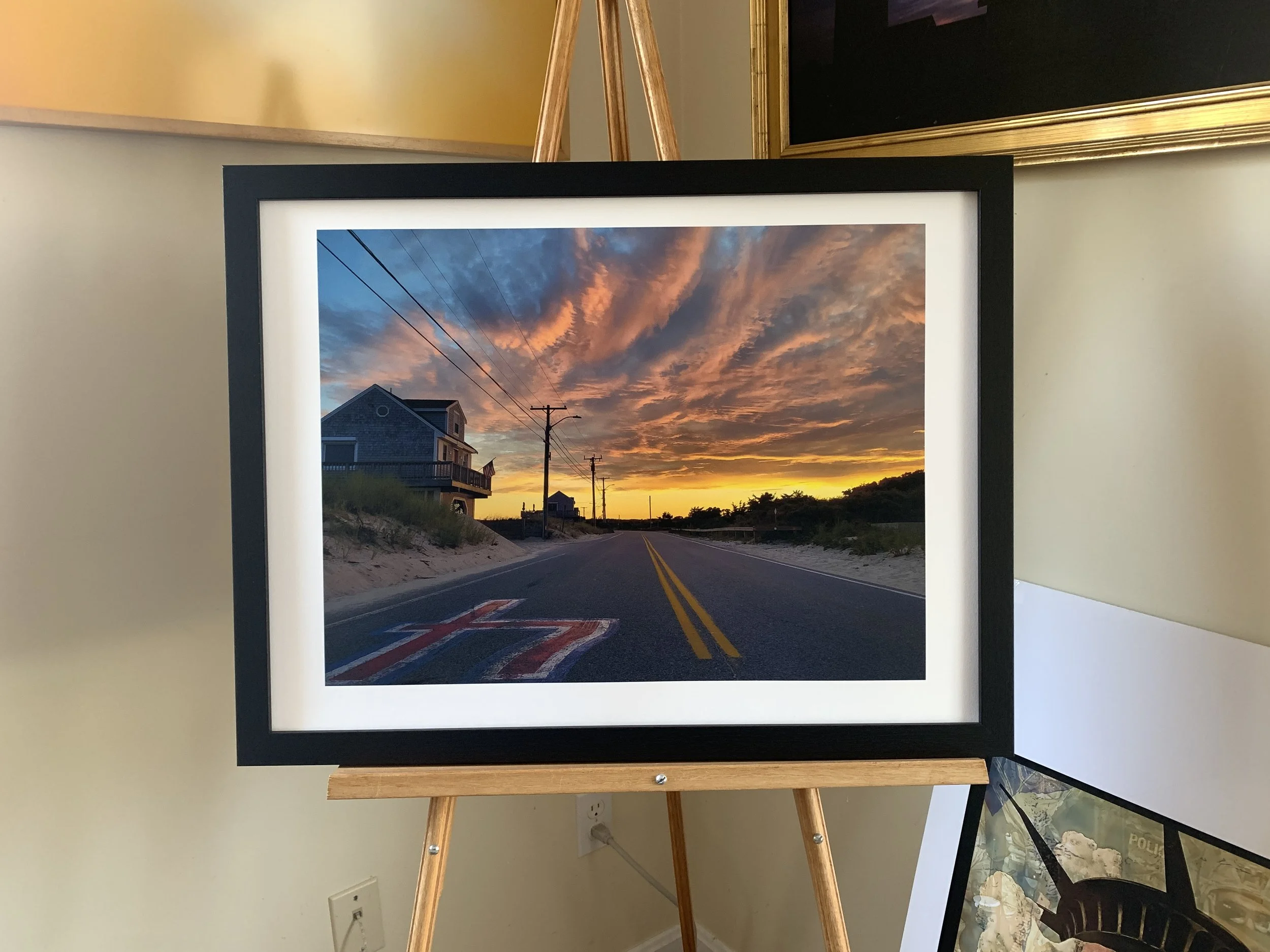 Mile 4 - Archival Photograph Print on rag paper in a black wood frame