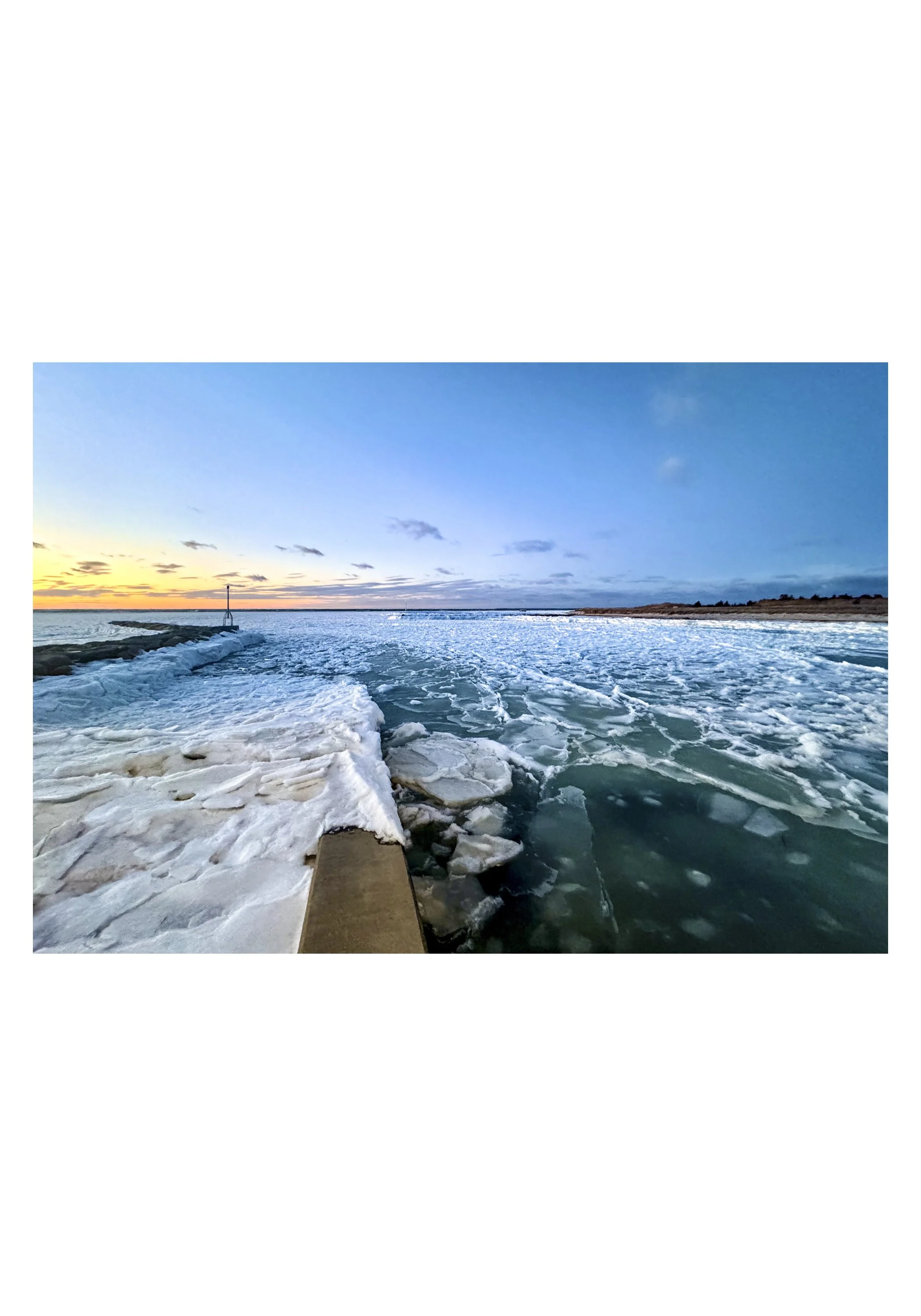 Rock Harbor Ice by Julia Cumes - Orleans, Cape Cod, Massachusetts