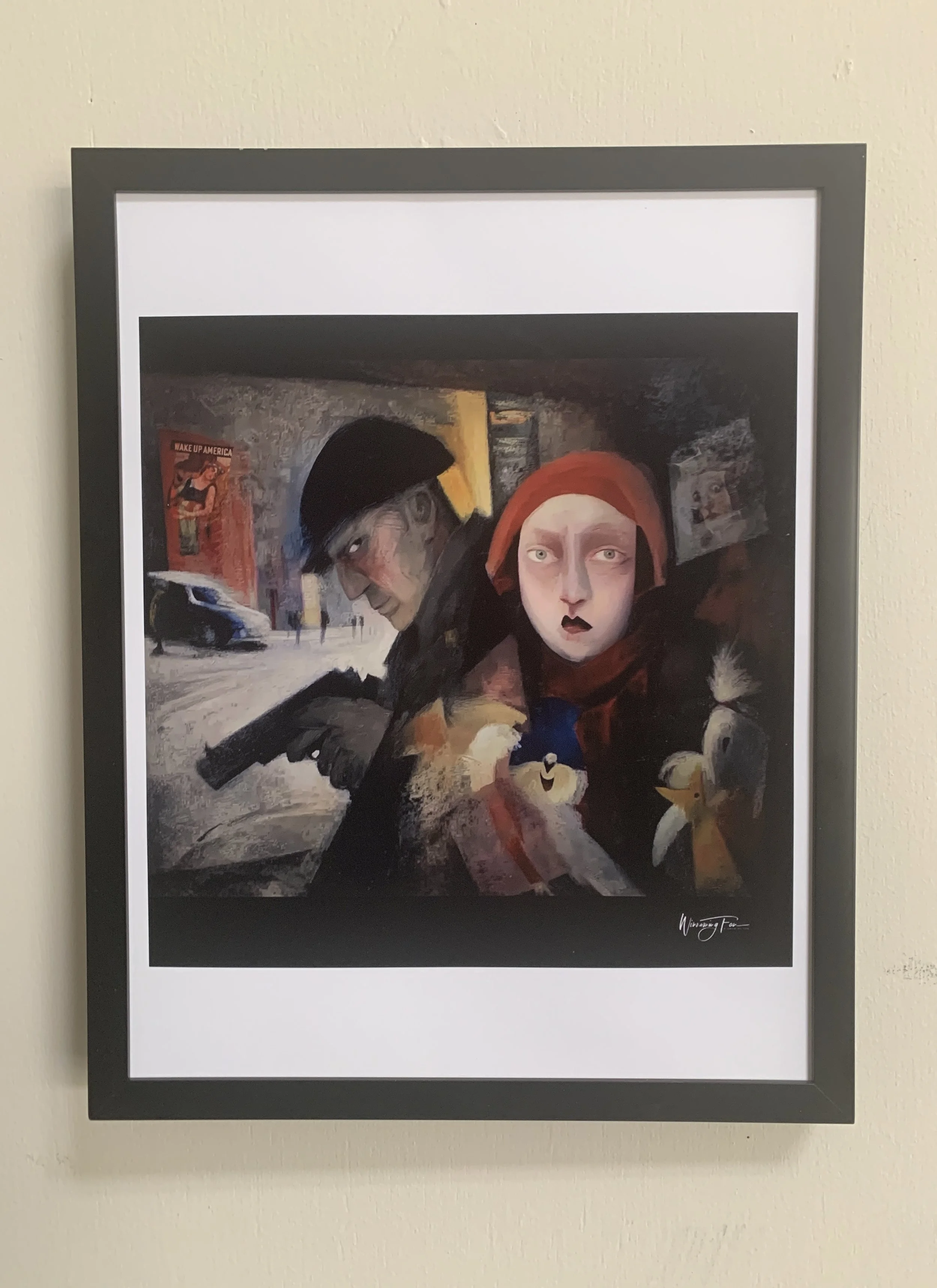 add a black minimalist frame - vertical