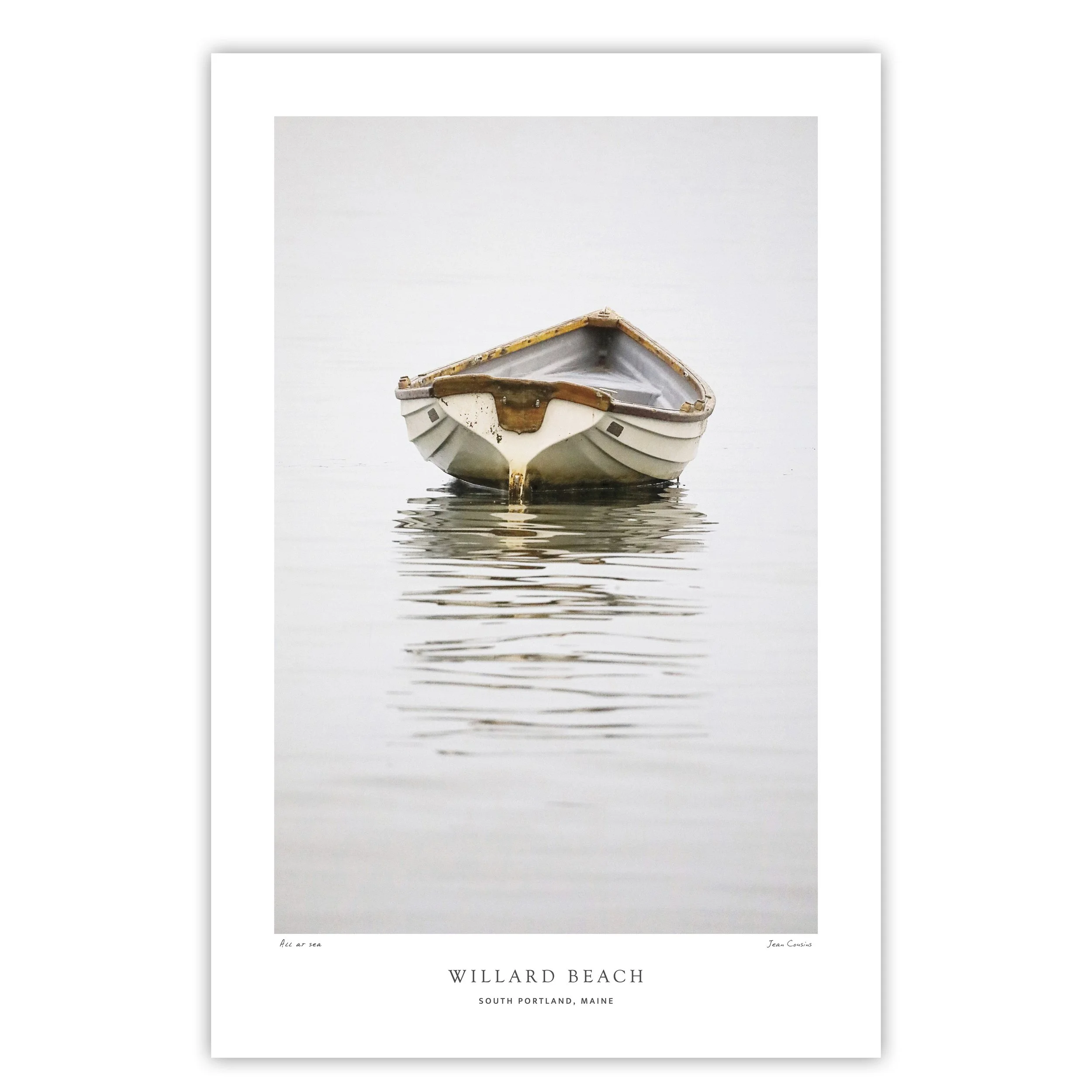 Print - "All at Sea": Photograph by Jean Cousins - Willard Beach, South Portland, Maine