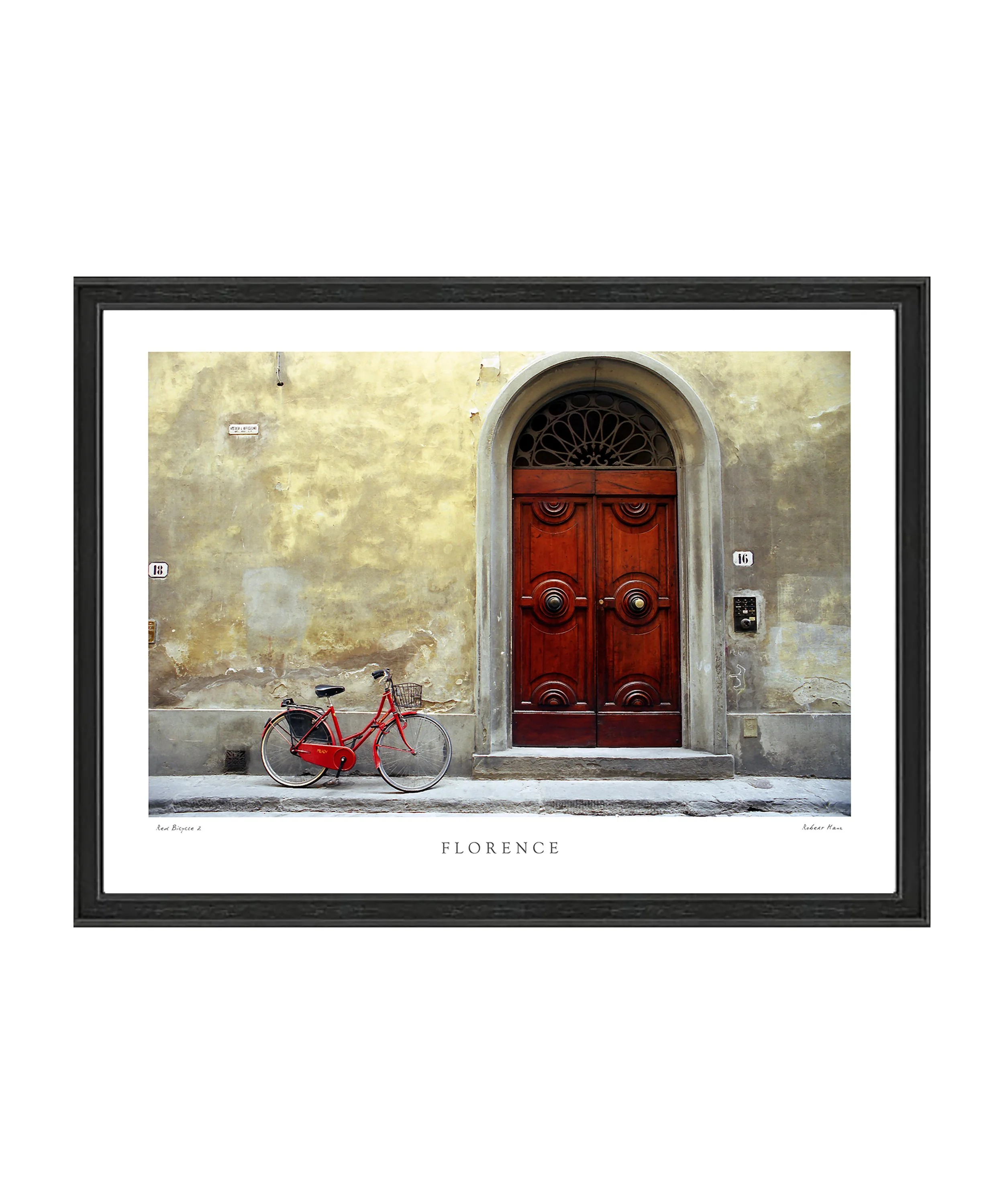 Framed Print - "Red Bicycle 2": Photograph by Robert Manz