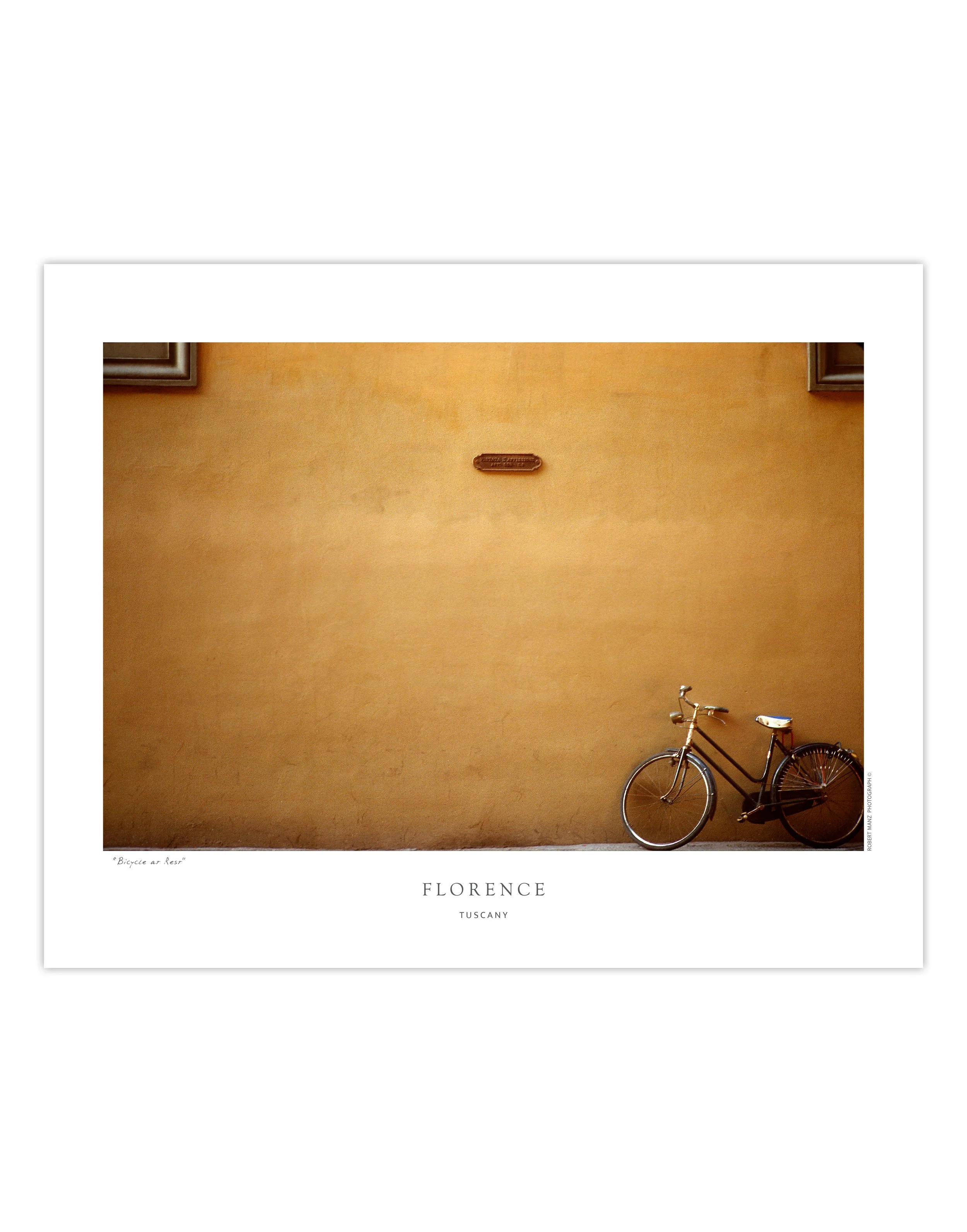 Print - "Bicycle at Rest": Photograph by Robert Manz - Florence