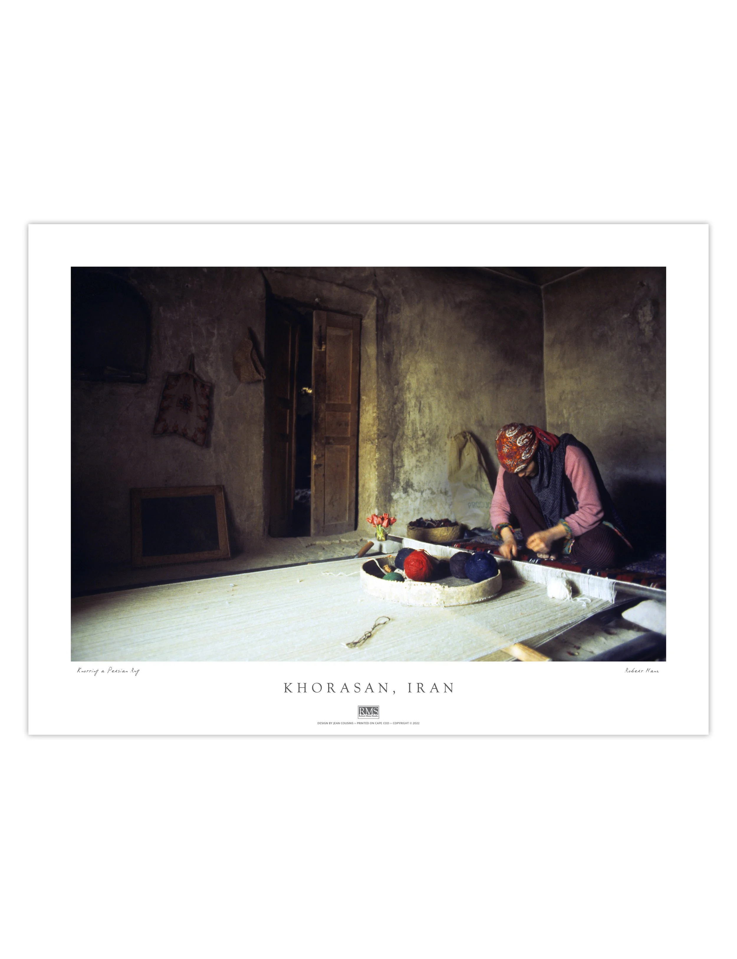 Print - "Knotting a Persian Rug": Photograph by Robert Manz - Khorasan, Iran