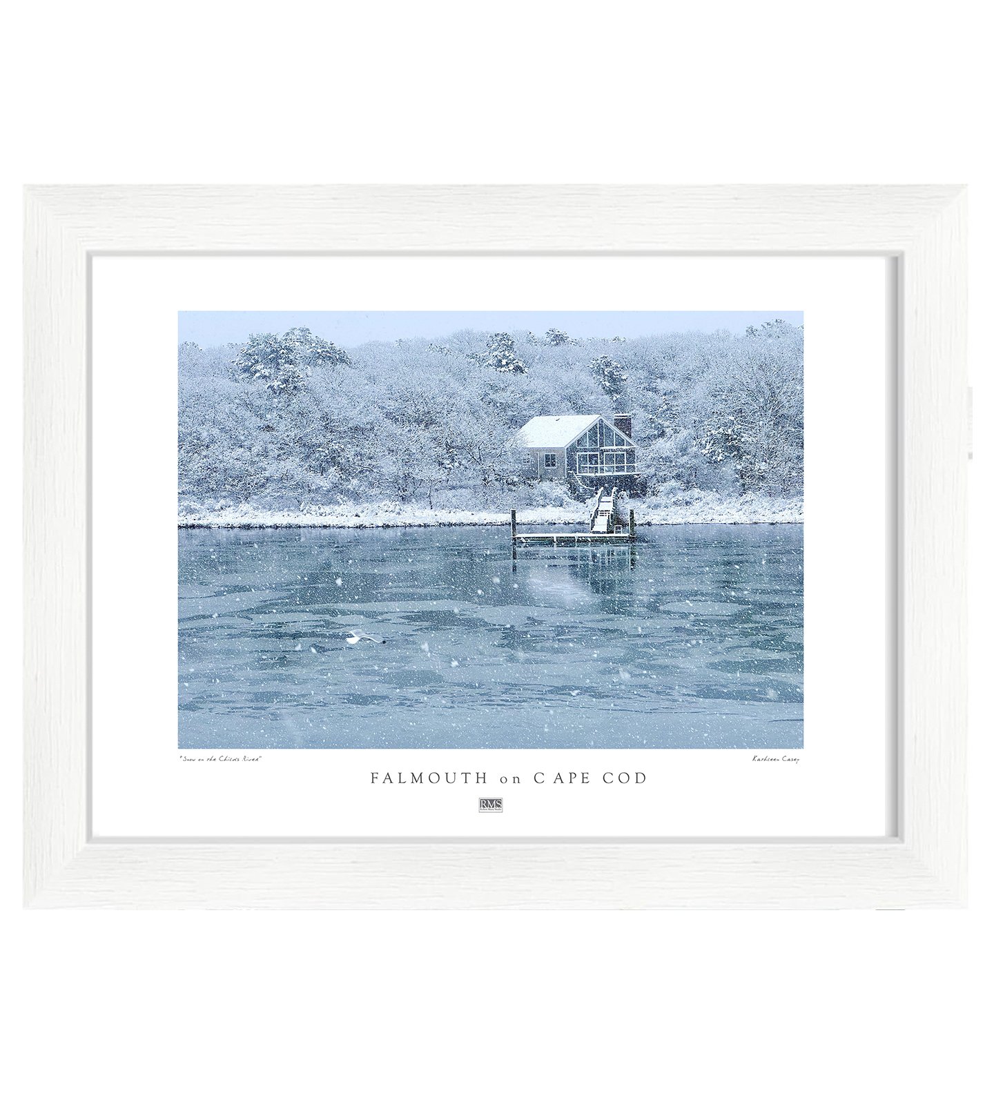 Framed Print - "Snow on the Childs River": Photograph by Kathleen Casey
