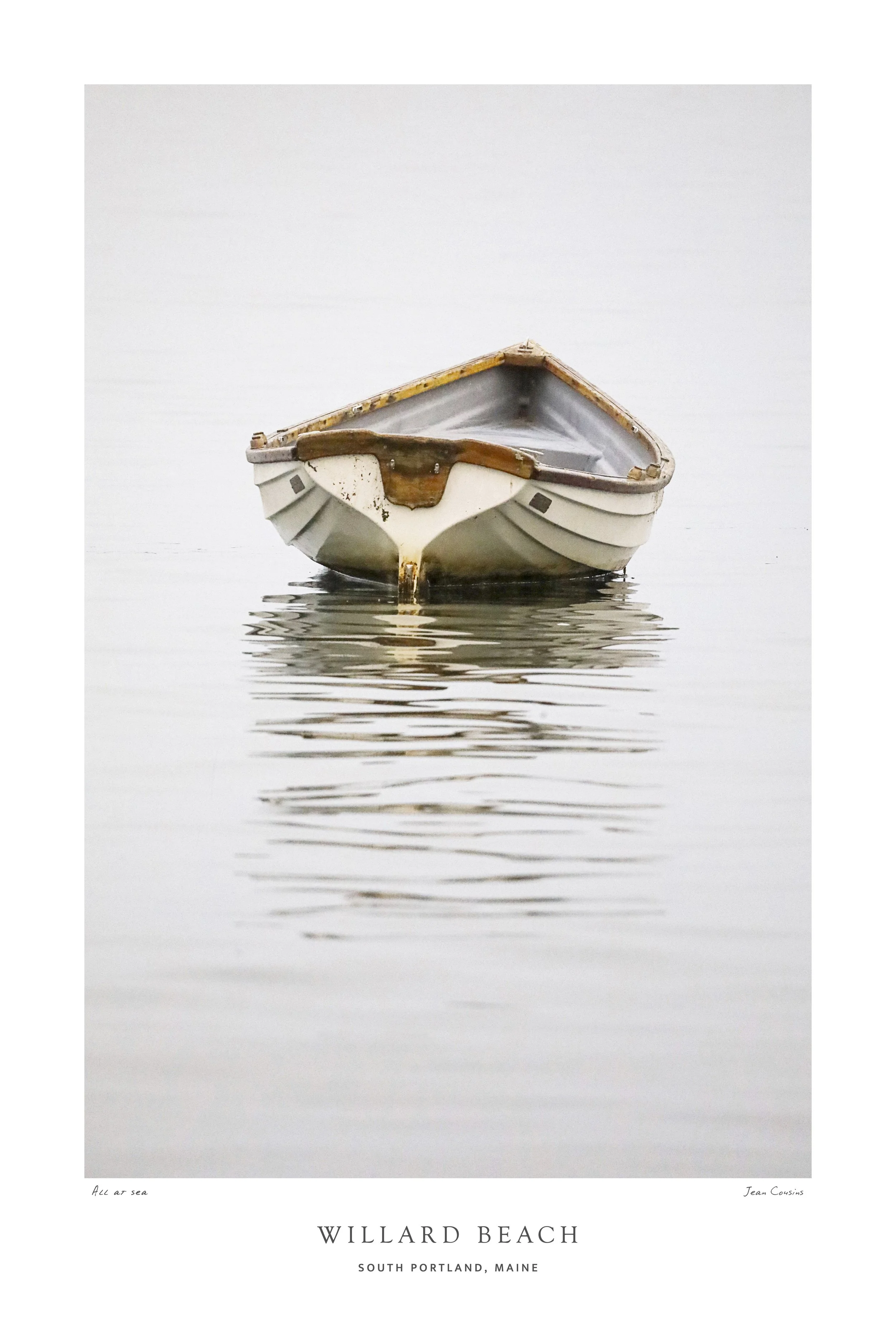 Print - "All at Sea": Photograph by Jean Cousins - Willard Beach, South Portland, Maine