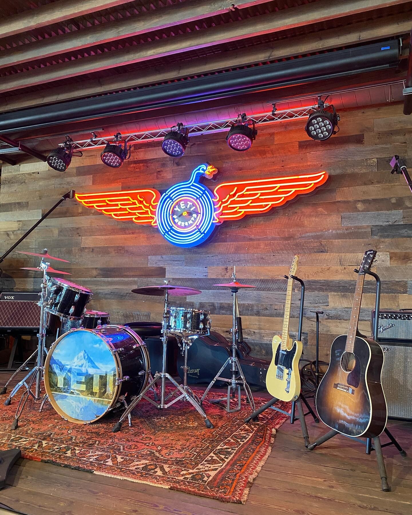 The backline stage set-up is always top notch at the @yeti store in Austin, Texas