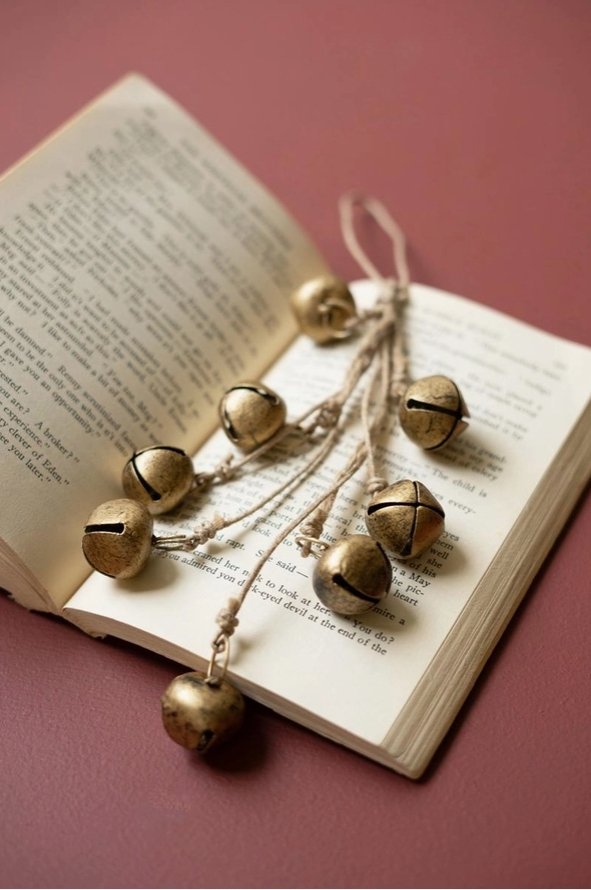 Jingle Bell Bunch on jute rope
