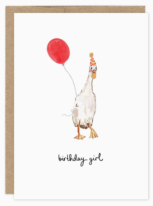 Duck Birthday Girl Birthday Greeting Card