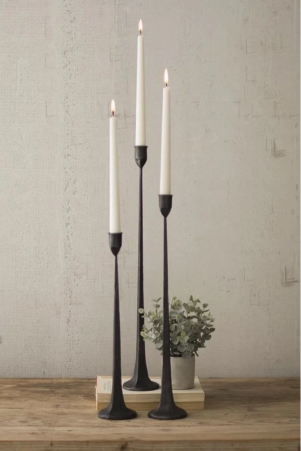 Cast Iron Taper Candle Holders