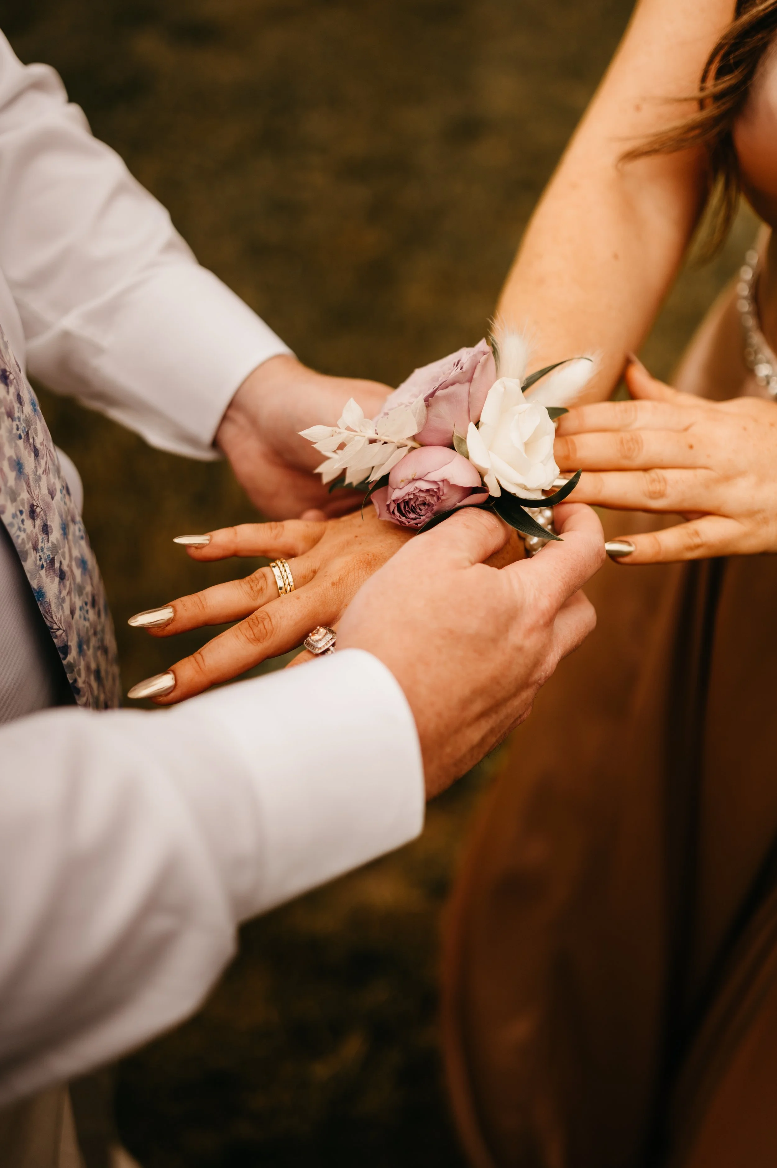 Wrist Corsage-Lavender Haze