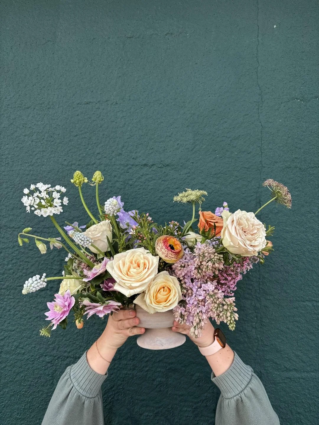 Low and Lush Centerpiece- Lavender Haze