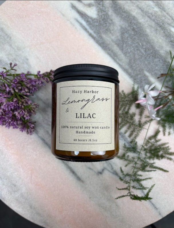 Lemongrass & Lilac- Soy Wax Candle