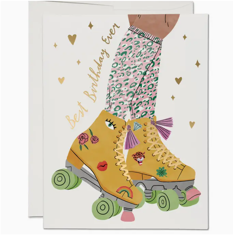 Roller Skate Birthday Greeting Card