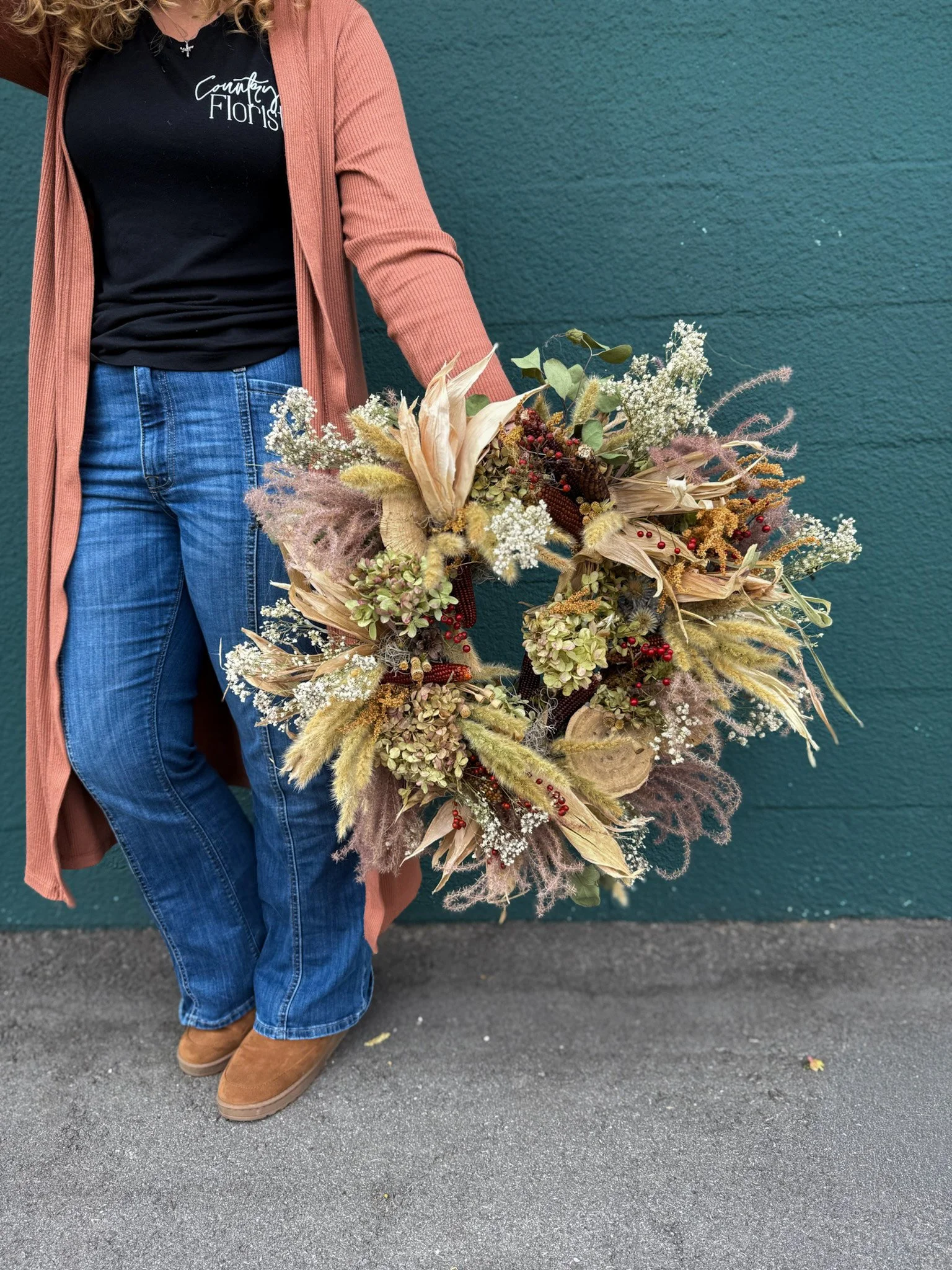 Indian Corn Dried Wreath