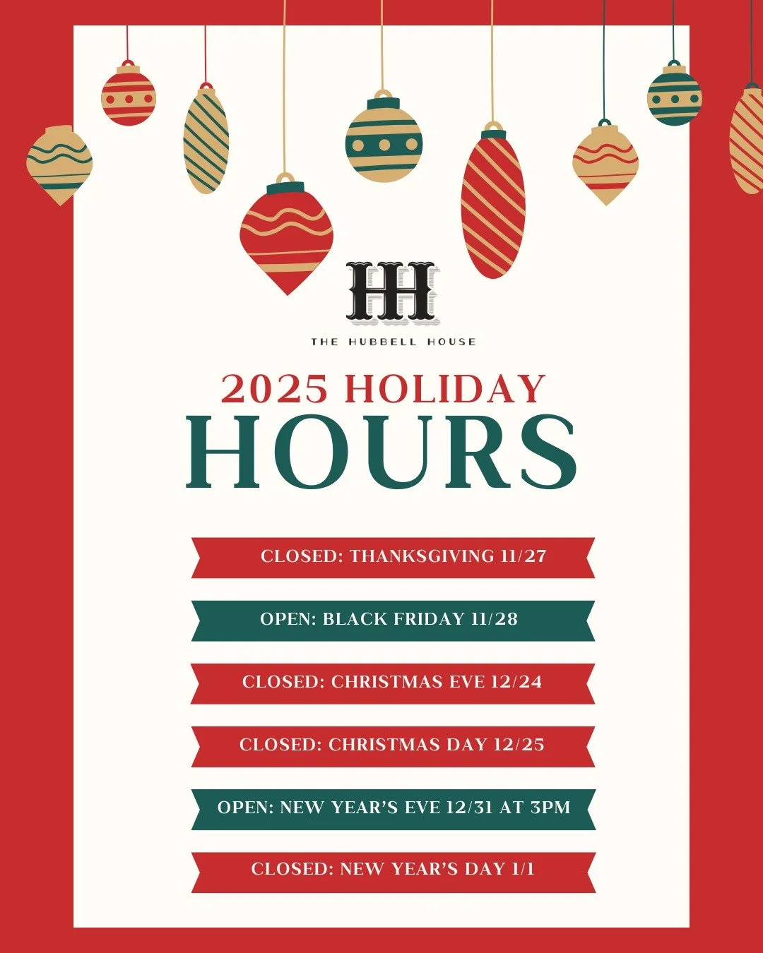 We know Halloween🎃 isn't even here yet... but it's never too early to start holiday party planning (Thanksgiving 🦃will be here in 45 days &amp; Christmas🎄 in 73 days)!

🌟Interested in booking a holiday party, big or small, at the Hubbell House? W
