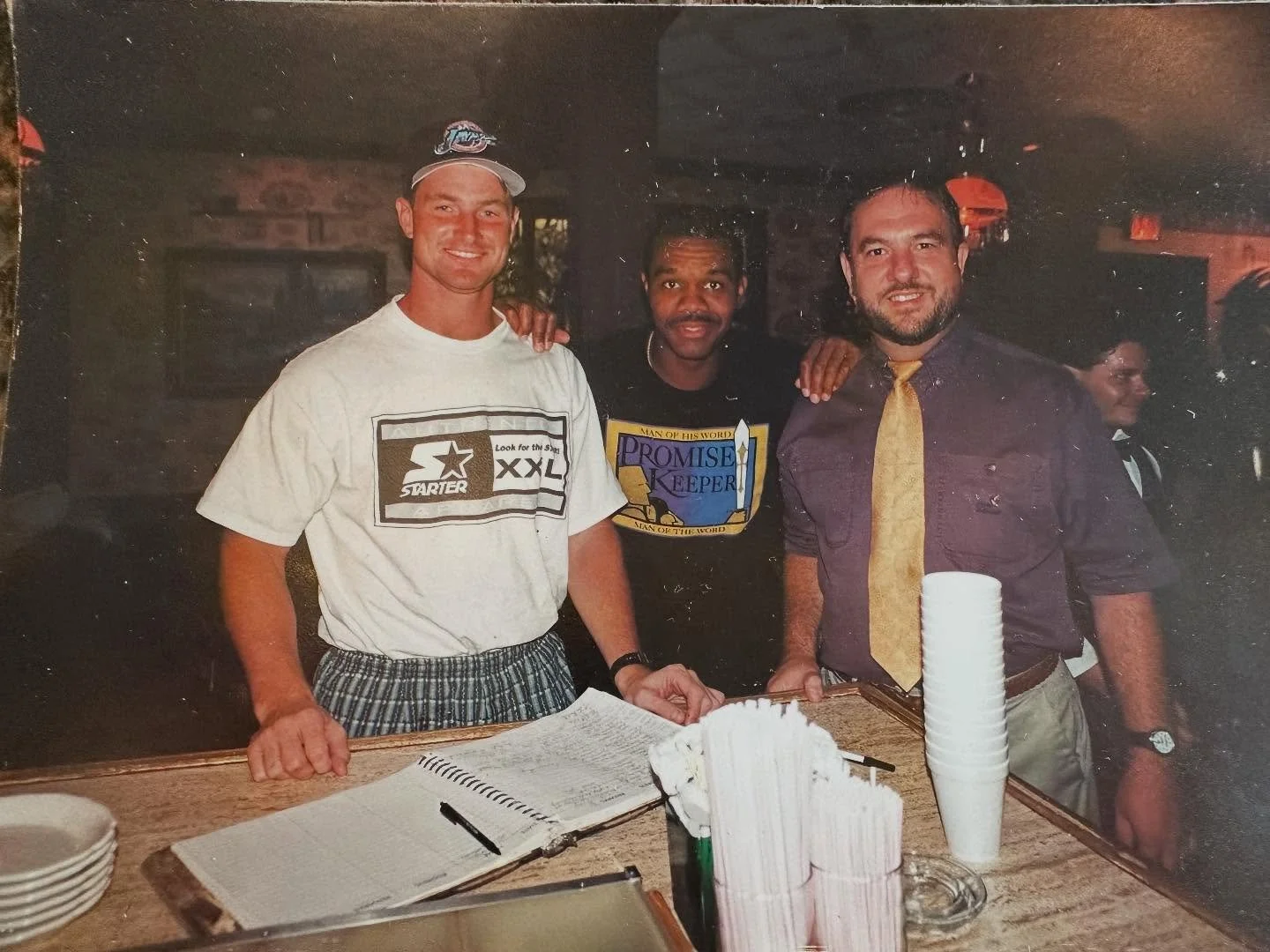 Throwback Thursday! Who can name these 2 former MN Vikings who dined at the Hubbell House?! 💜🏈💛