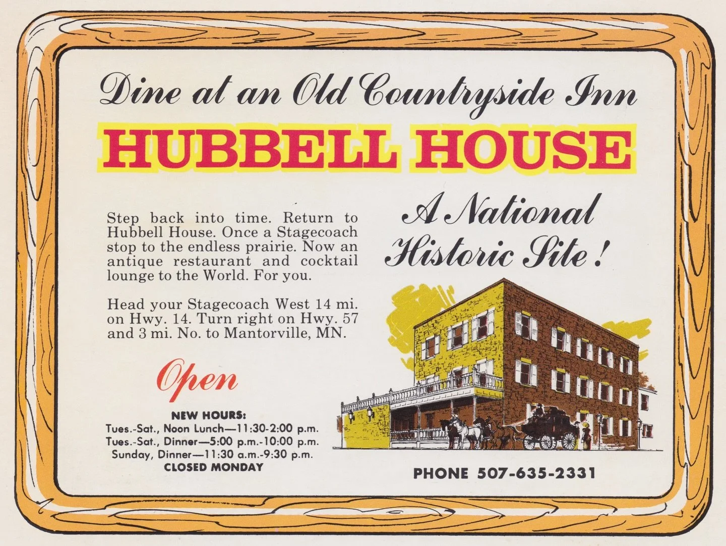 Check out this vintage Hubbell House advertisement! 🕰️