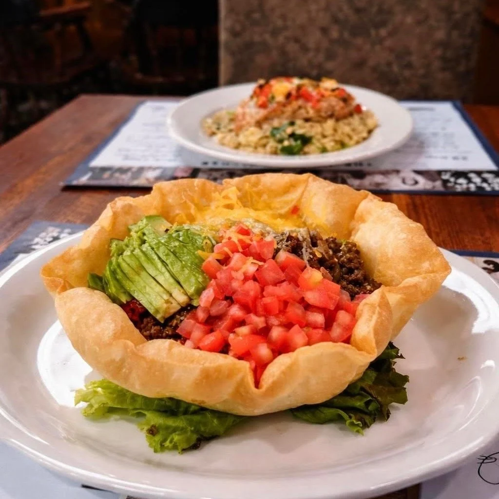 Back for a limited time: The Hubbell Taco Salad! Available at lunch or in the Stagecoach Bar during the month of June.

🌮✨Taco Salad✨🌮
Seasoned ground beef, with lettuce, cheese, tomatoes, and avocado in a house fried crispy tortilla shell. Servers