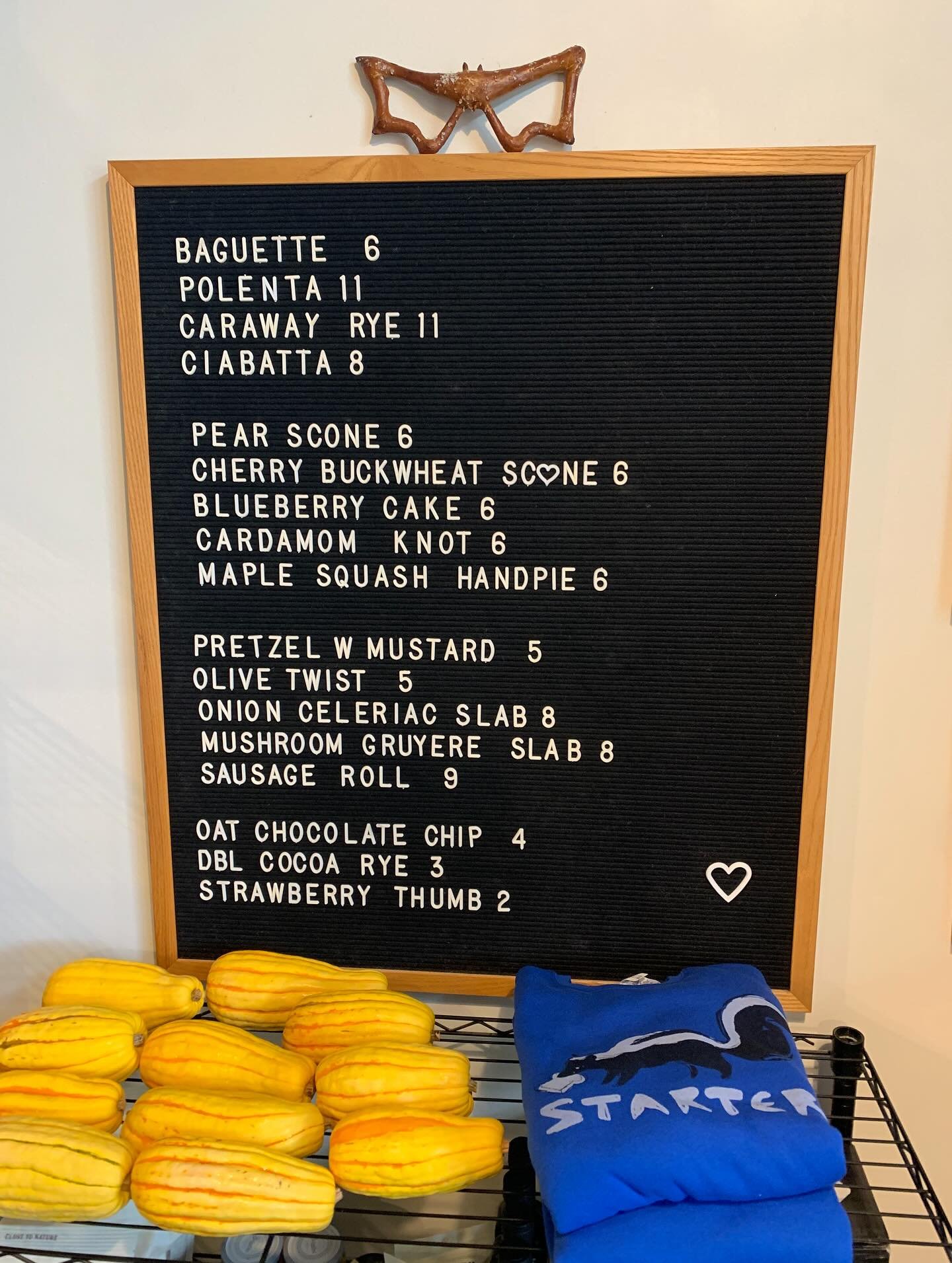 In the bakery getting prepped for Sunday&hellip;lots to be excited about this week (turkey pesto sandwich and garbanzo sandwich not pictured). Thank you for keeping us going we sure don&rsquo;t take it for granted. 🦨 🎃