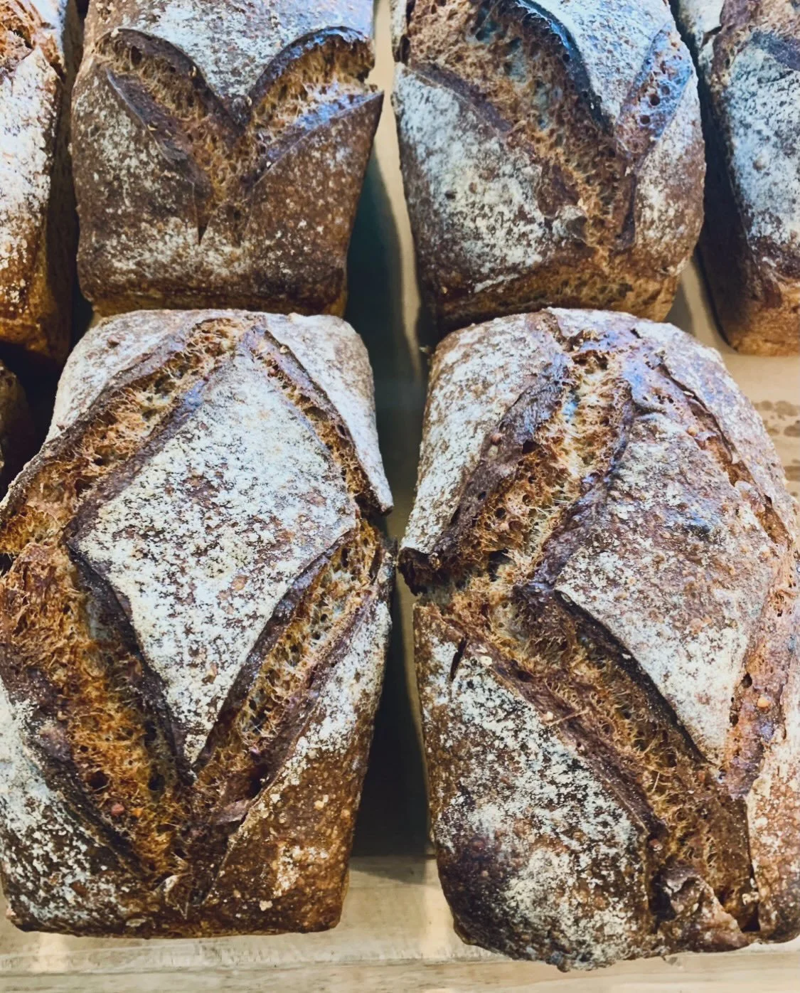 spring feels with SPROUTED RYE and BUCKWHEAT loaves...
plus scone heaven, pear+persimmon cake, 
ooh strawberry cardamom handpie my oh
my sunday 10-2 on Ivanhoe:)