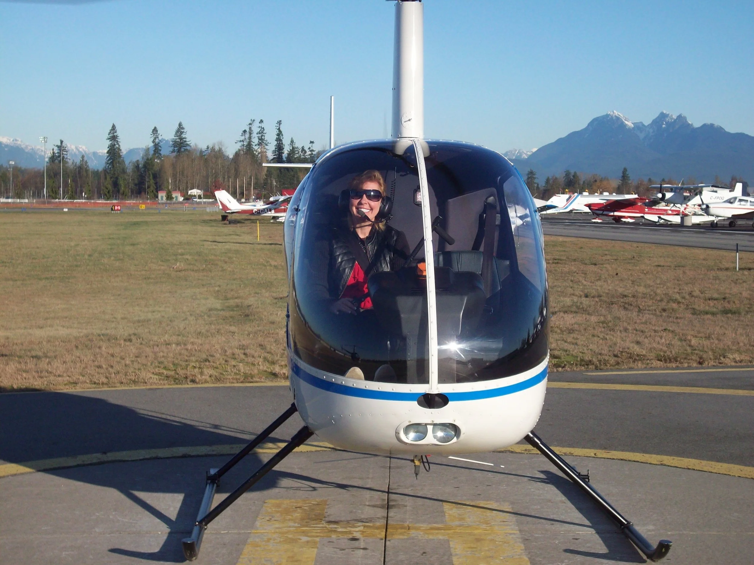 LA and her favourite helicopter