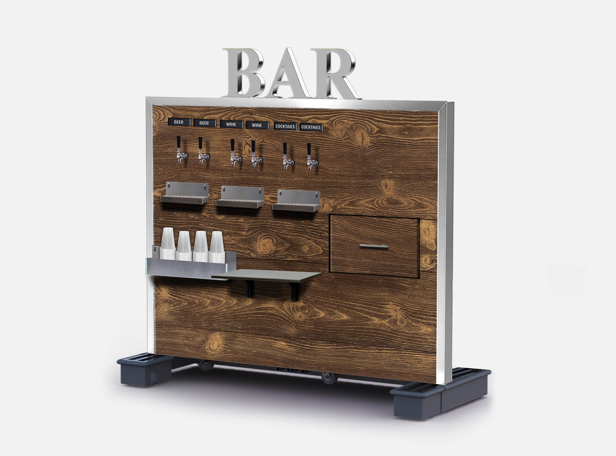 Portable Beverage Wall
