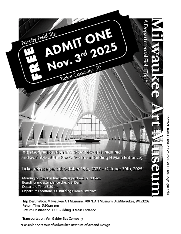 Miwaukee Museum interior with modern architecture and curved white structures, viewed from the entrance area.